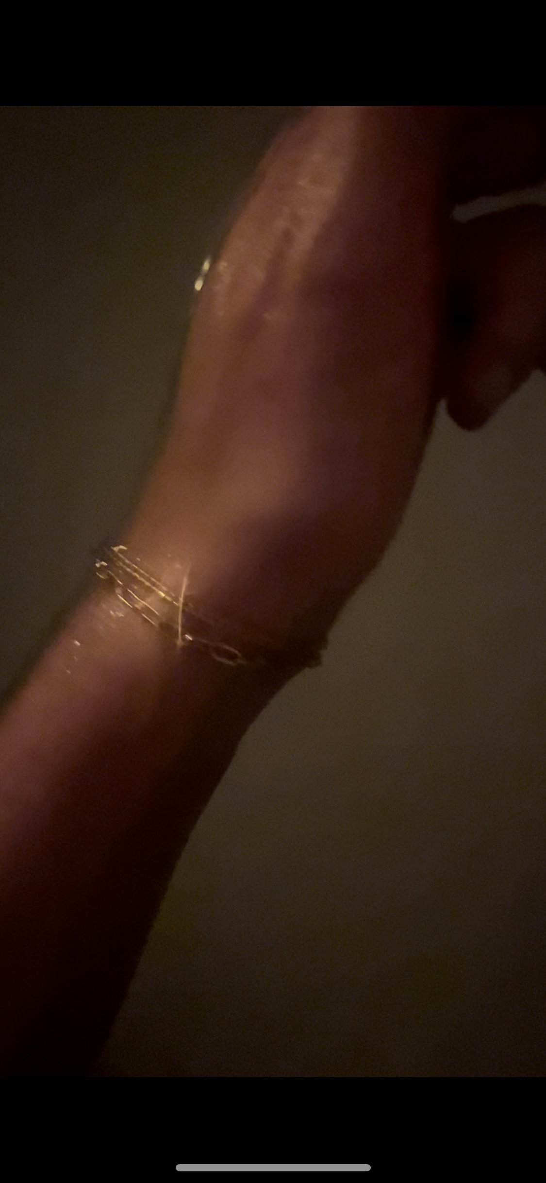 Wrist worn small link paperclip bracelet gold | handmade minimalist bracelets | THALKEN