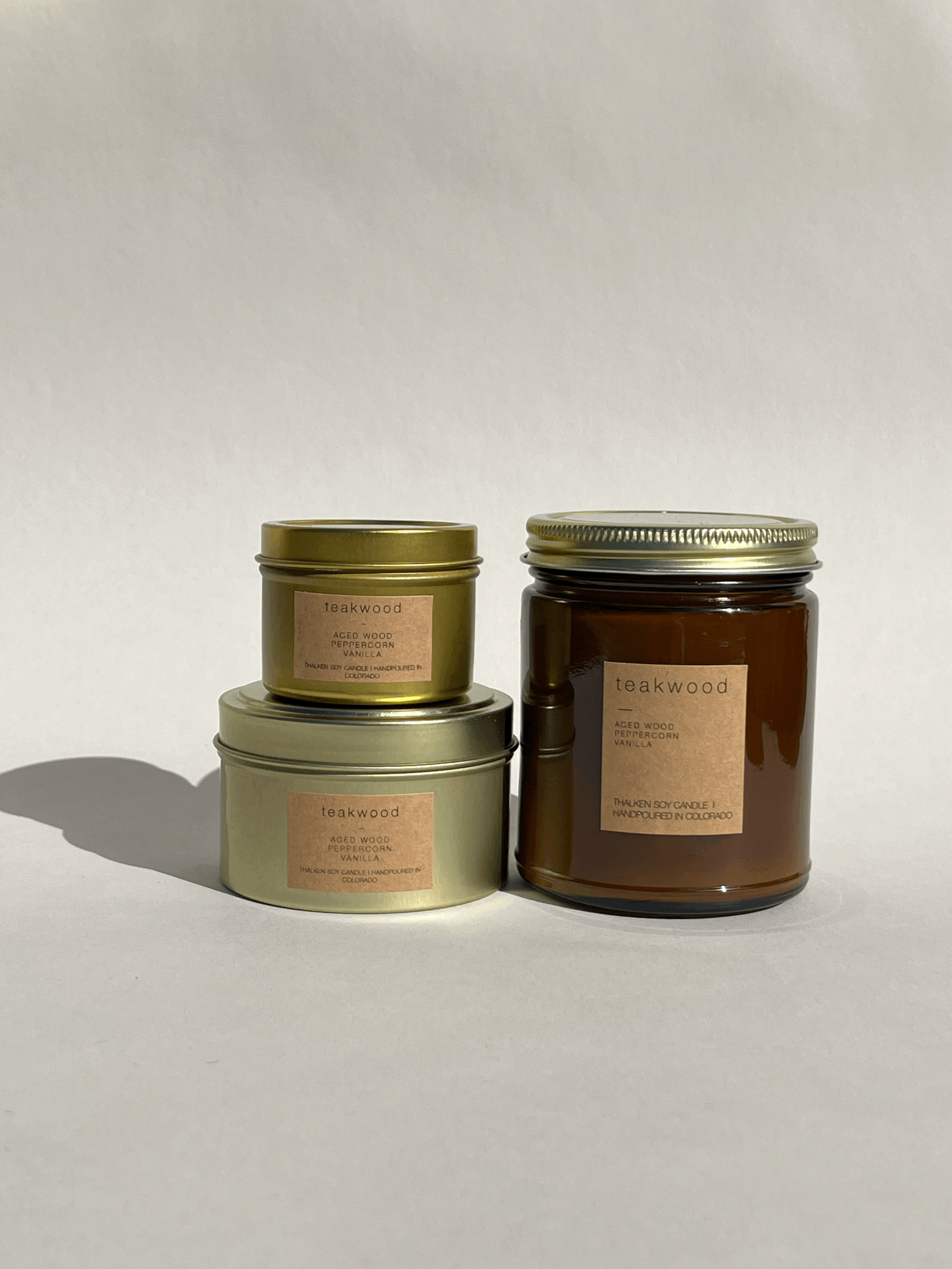 Teakwood candle