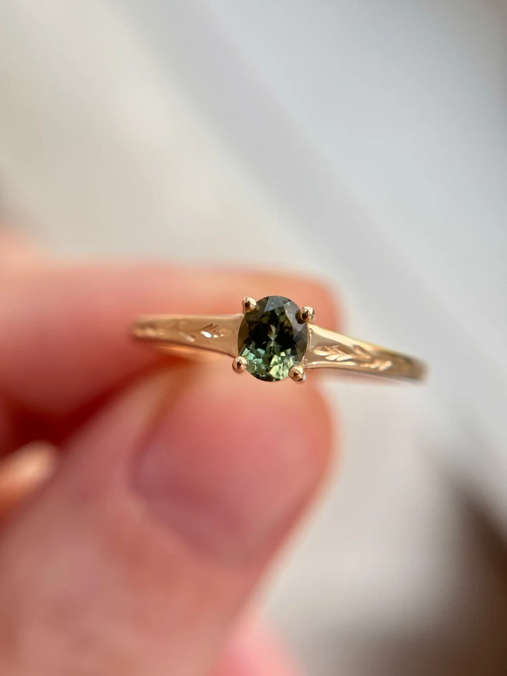 Olive green ring best sale