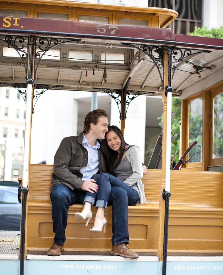 Cable Car Engagement Photos