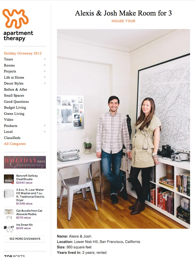 We are on Apartment Therapy