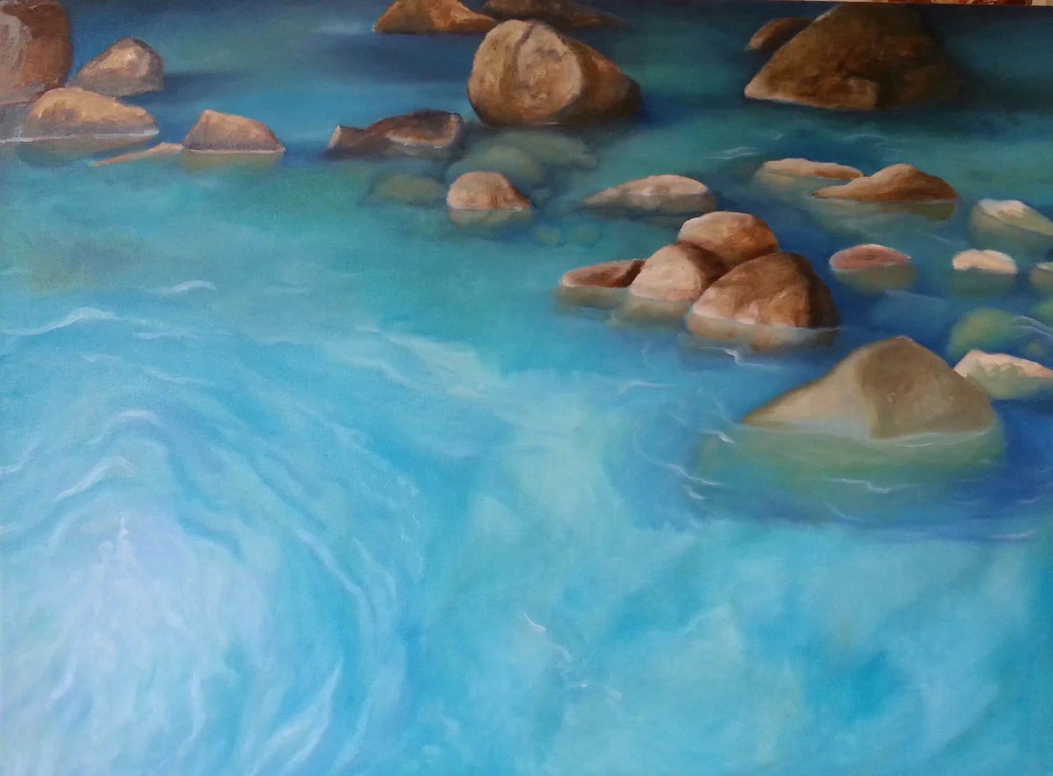 Rio Celeste Oil on canvas 46” x 52”