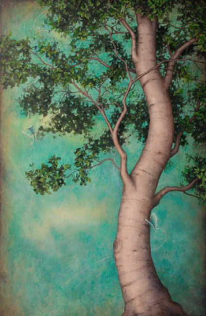 Luna Moth Oil on canvas 60” x 40”