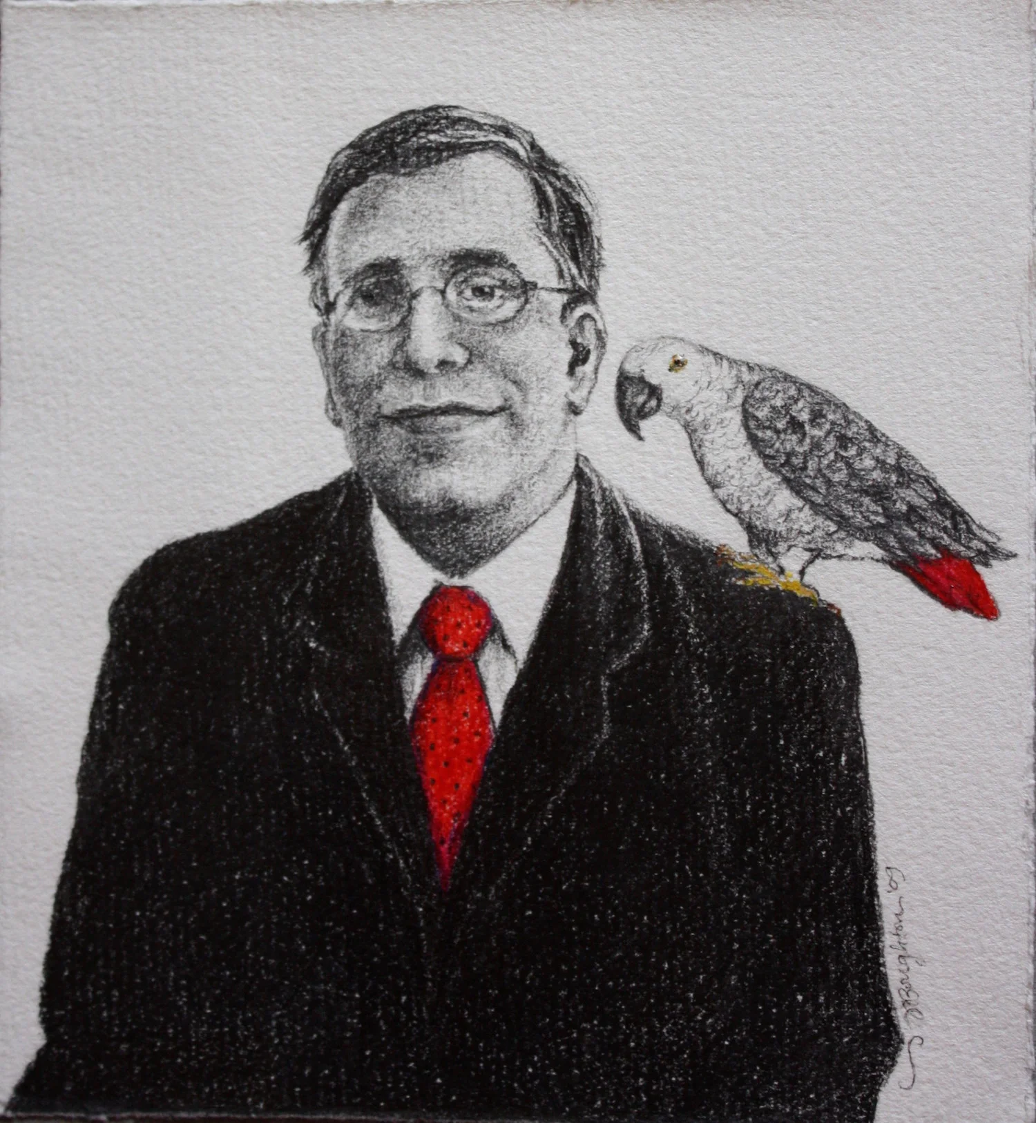 Stringer, Presidential Portrait Graphite & colored pencil on paper 24” x 22”