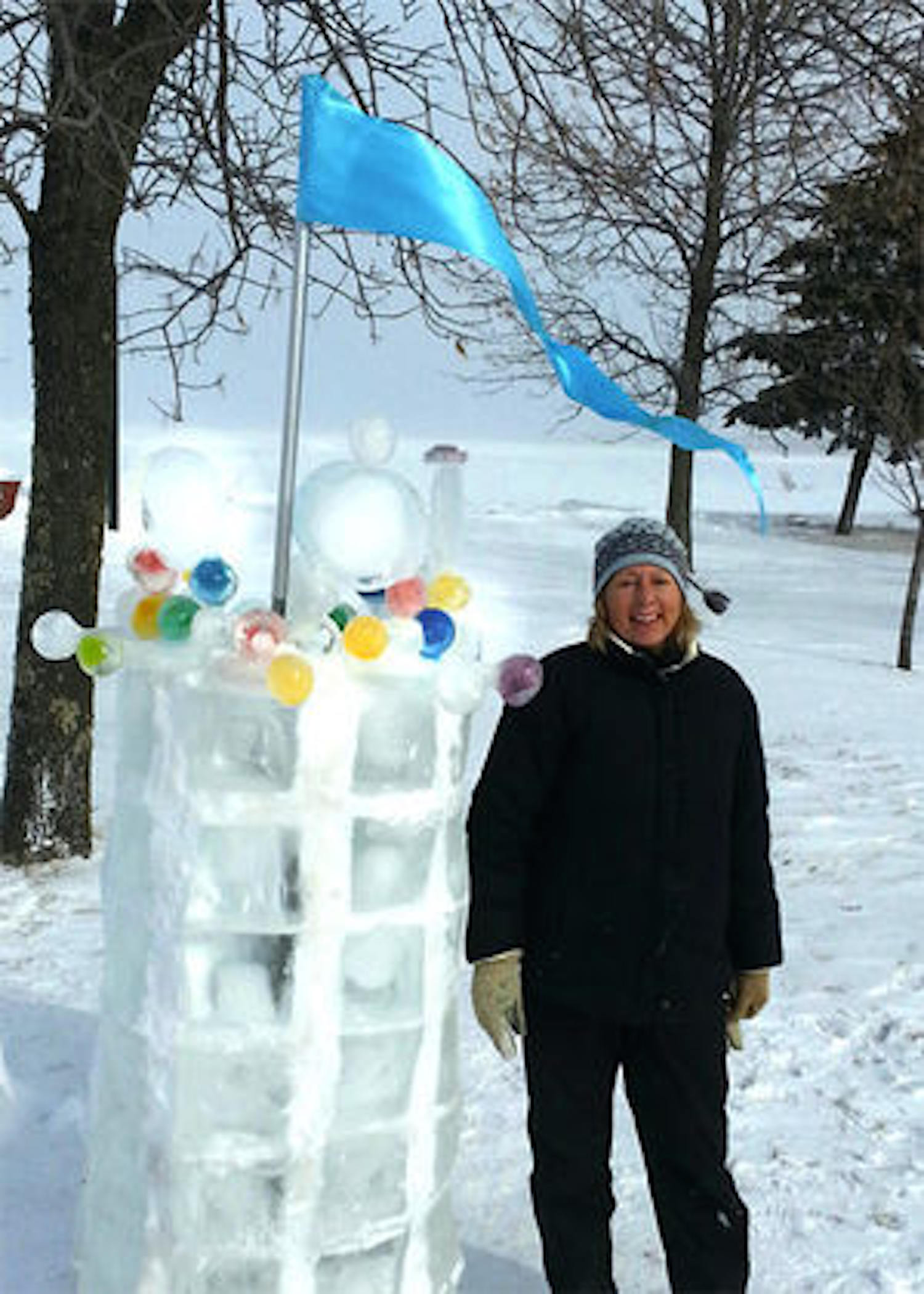  Ice Sculpture for Book Across the Bay. Ashland, Wisconsin, February 2015 