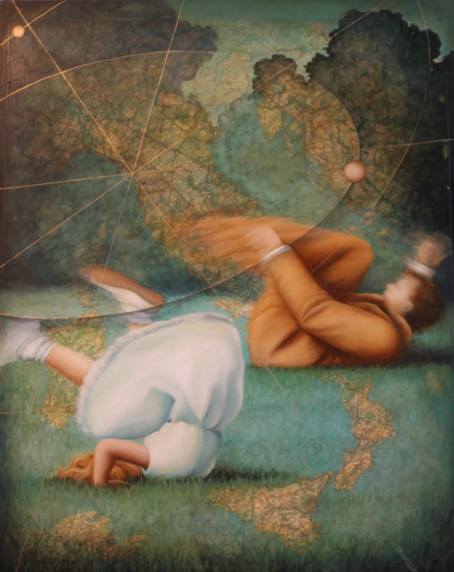 Venus Transit Oil and collage on panel 58” X 48” Jun 18 – Jul 2 2016 at Bell Street Gallery
