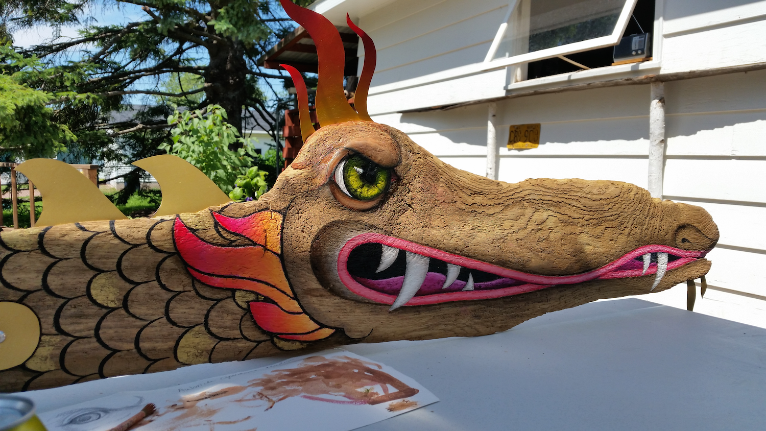 Driftwood Lake Dragon Detail Jun 18 – Jul 2 2016 at Bell Street Gallery
