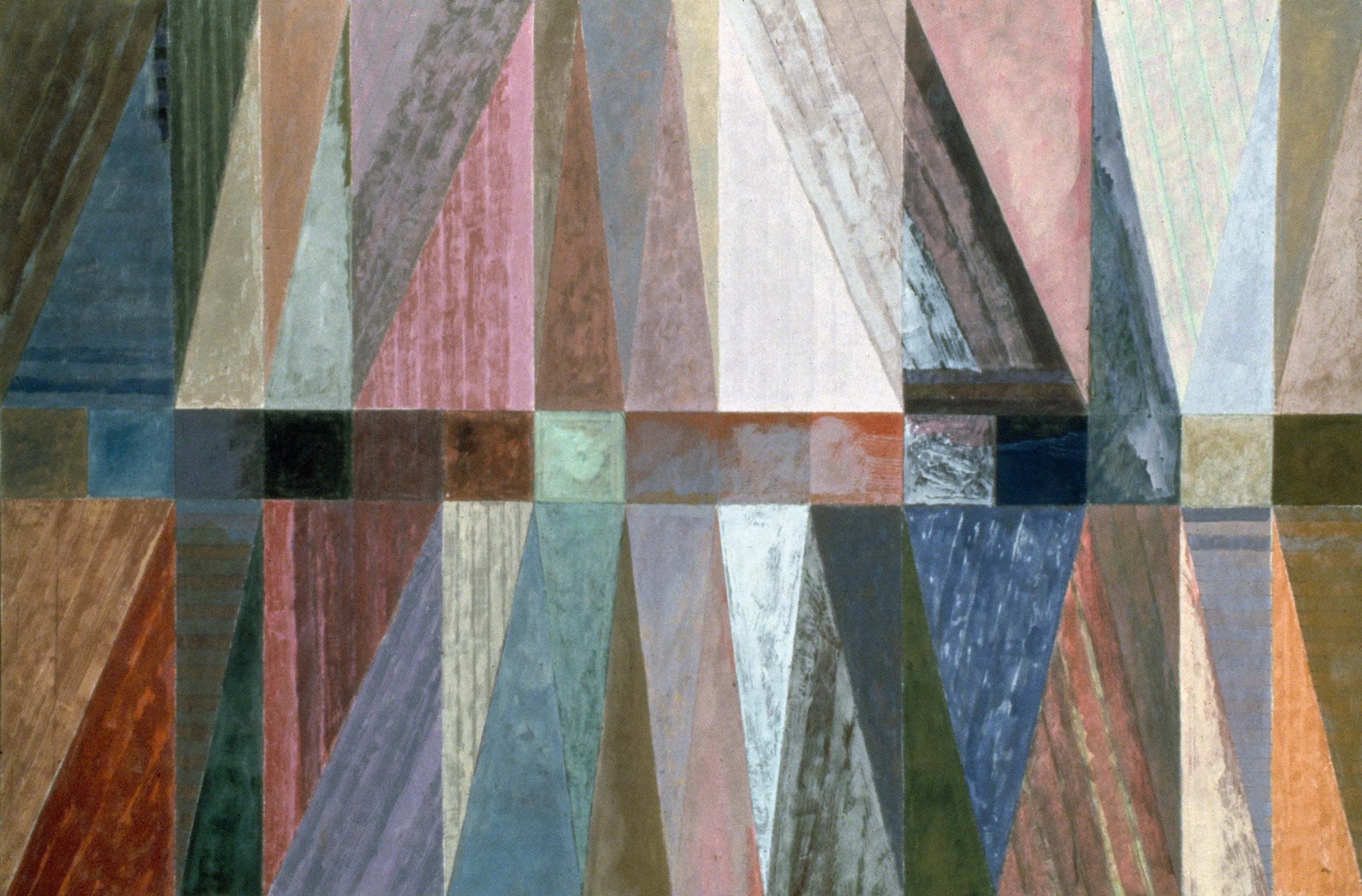 Futurist Painting with 15 Small Boxes, 1971, acrylic/canvas, 60 x 90”