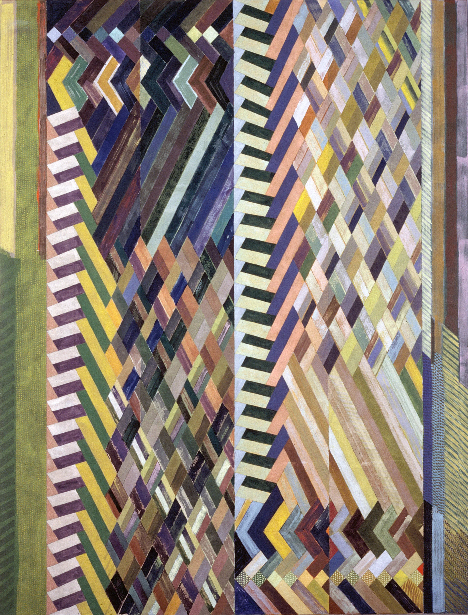 Tight Weave - Loose Weave, 1974, acrylic/canvas, 78 x 60”
