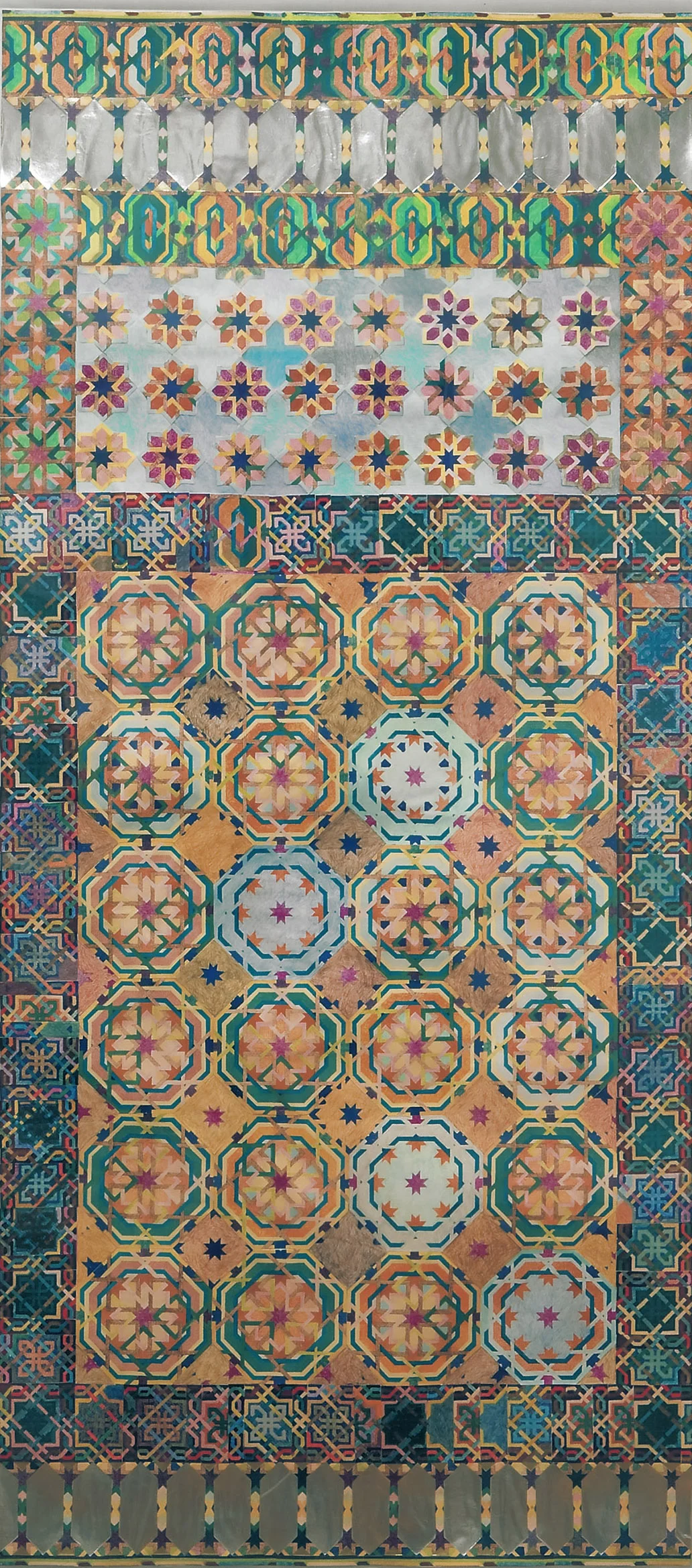 longing, 1977, mixed media/paper, 92 x 41”