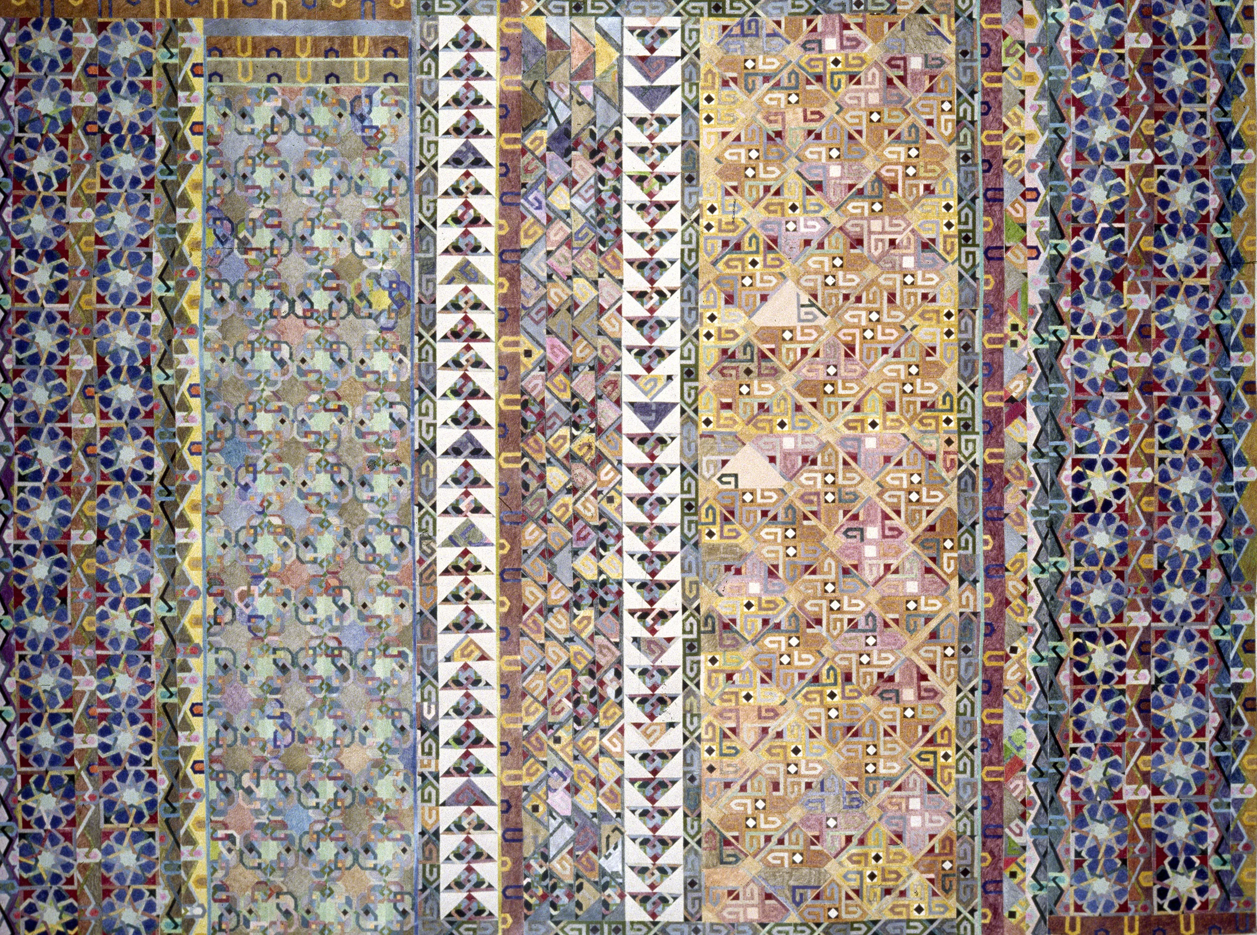 Mad Russian Blanket, 1977, collage, mixed media/paper, 65 x 80”