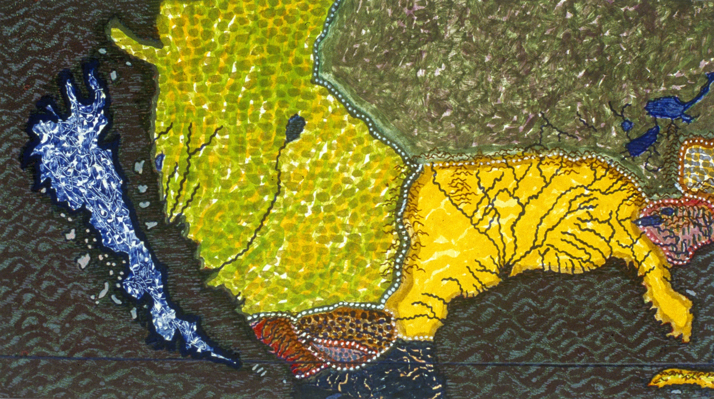 New Mexico and Florida 1656-6 #3, 1999, litho-monoprint, watercolor, ed. 15, 6.5 x 11.5”
