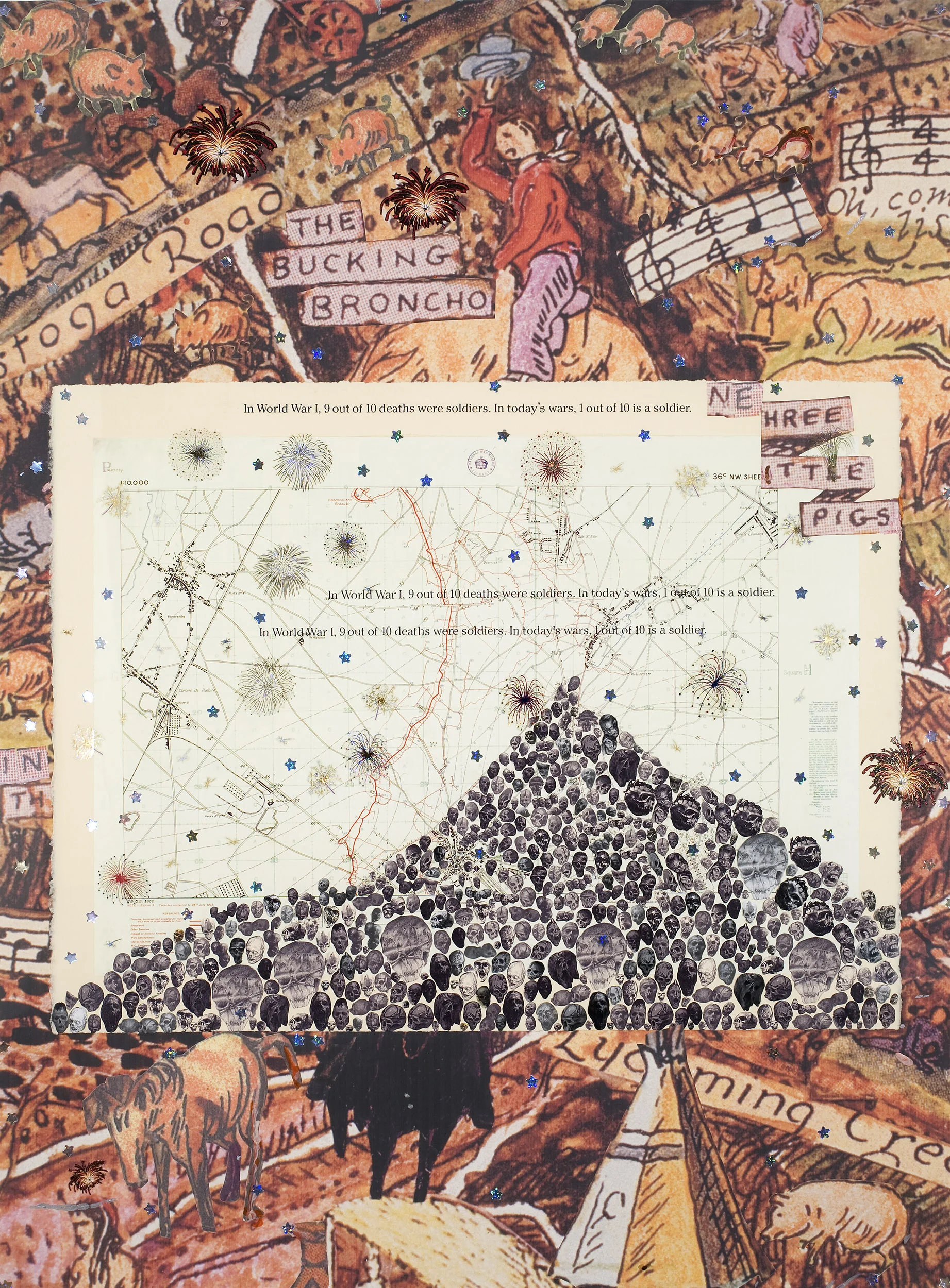 Manifest Destiny IV, 2008, collage, digital inkjet print/paper, 39.75 x 29.5”