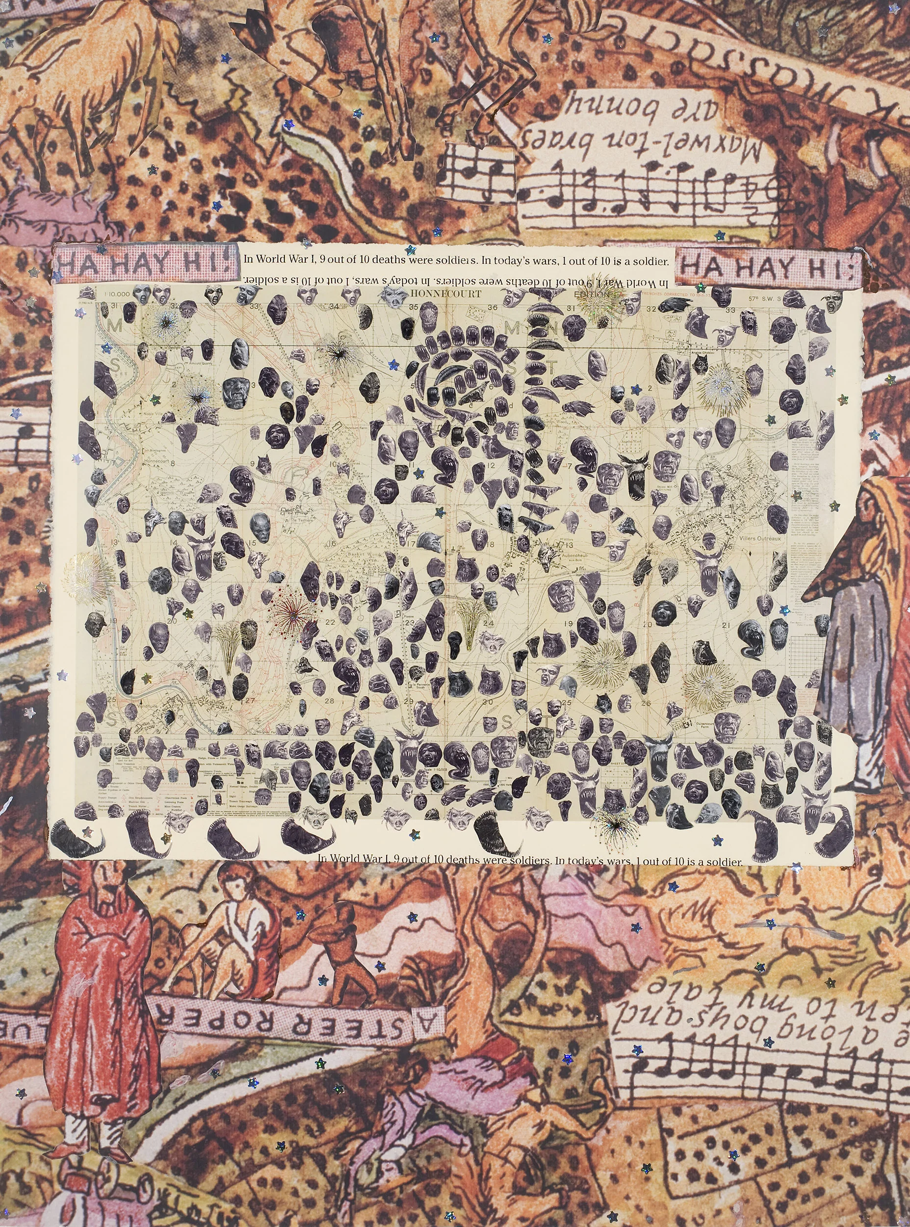 Manifest Destiny III, 2008, collage, digital inkjet print/paper, 39.75 x 29.5”