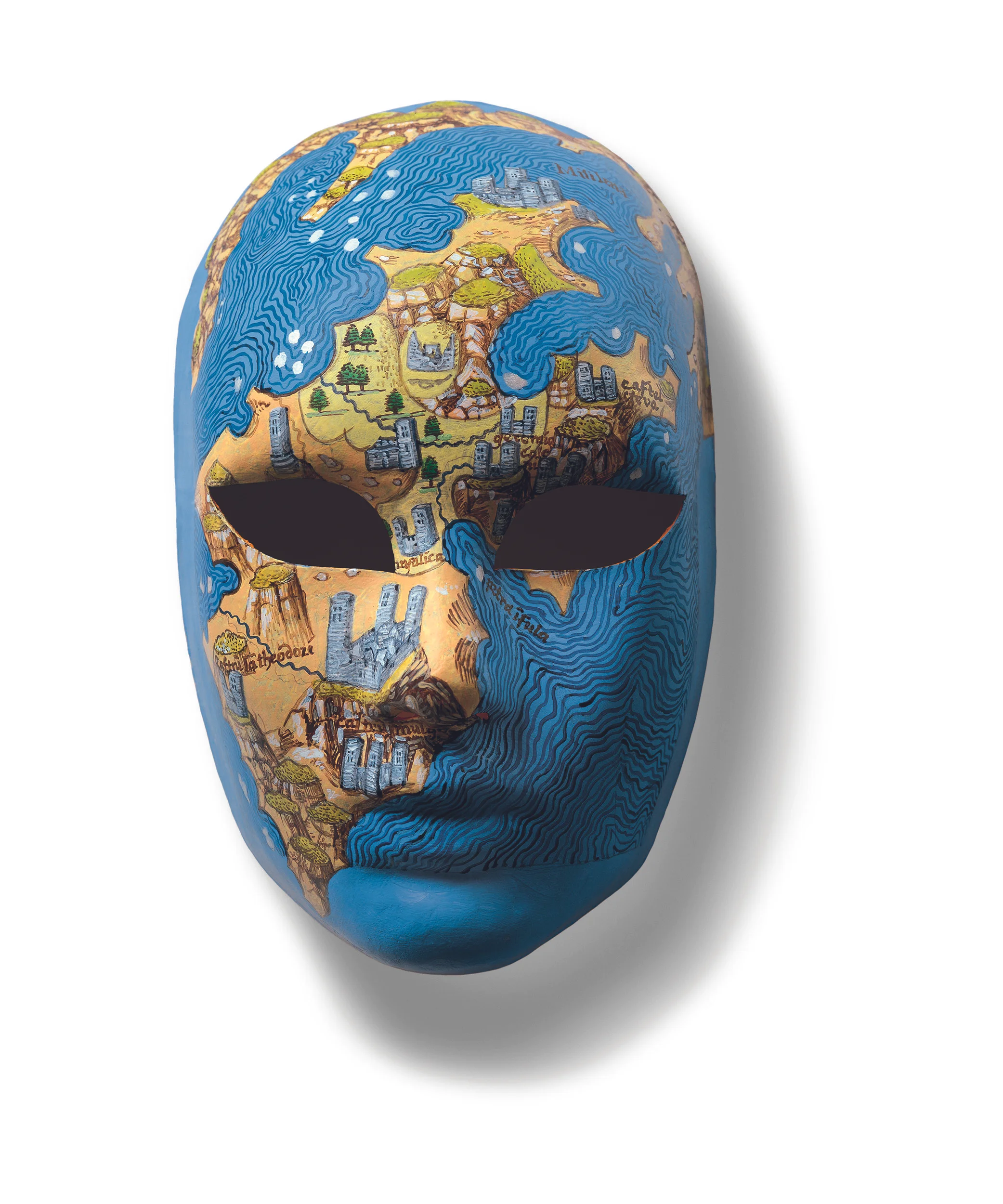 Voyages #41: Lesbos, 2005, acrylic/cast paper, 8.25 x 6.25 x 3.5”