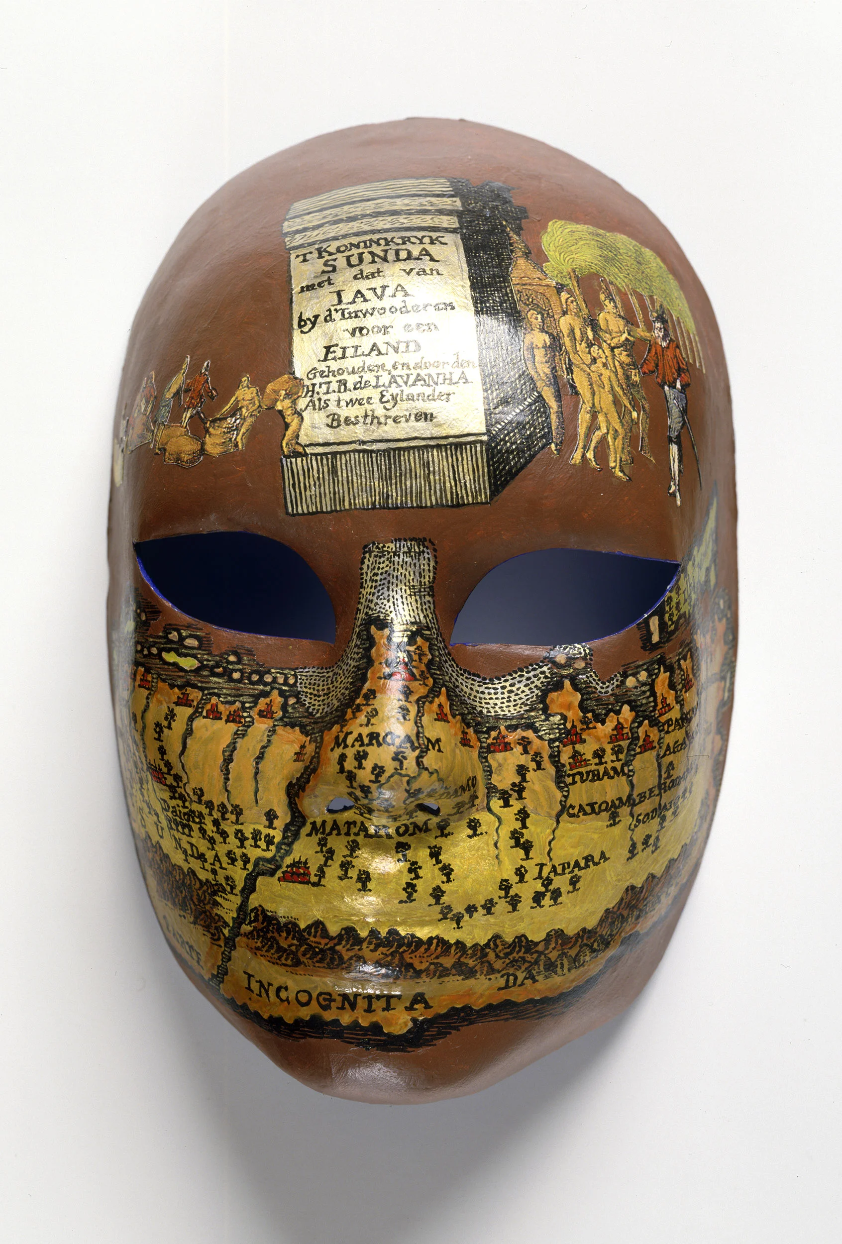 Voyages #53: Iava, 2006, acrylic, collage/cast paper, 8.25 x 6.25 x 3.5”