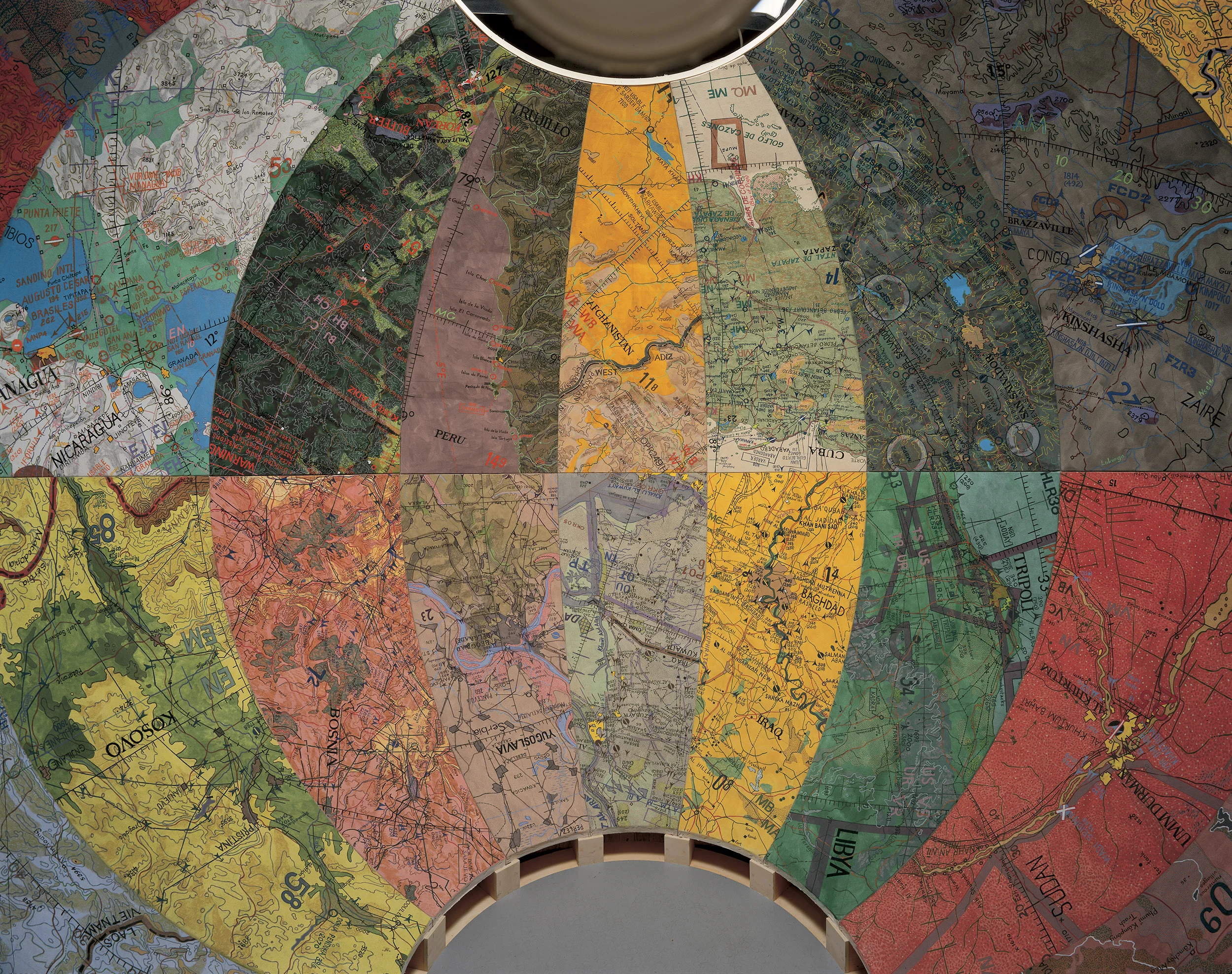 Targets, wide-angle, 2000, acrylic/canvas/wood, 108” diam.