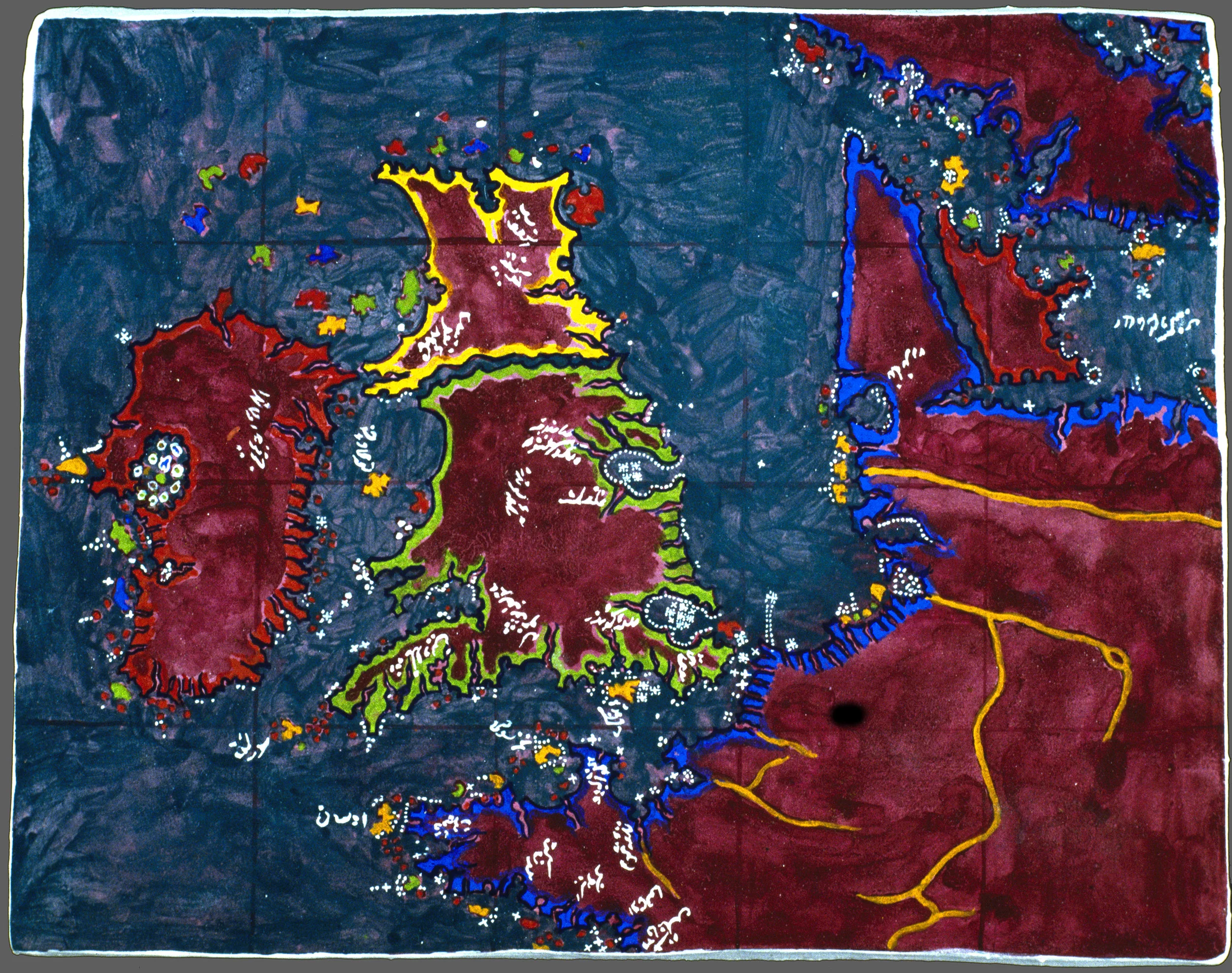 Knowledge #66: Western Europe, late 16th cen., 1998, fresco/wood, 8 x 10”