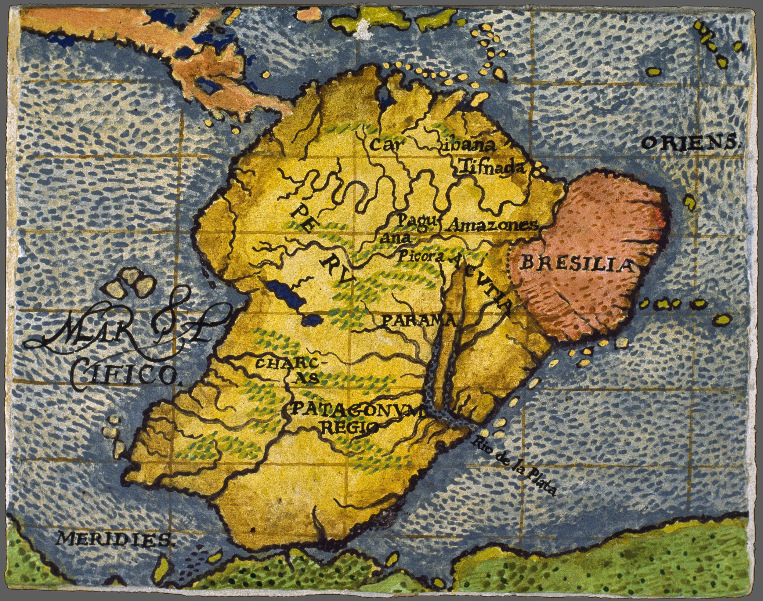 Knowledge #2: The New World, 1534, 1998, fresco/wood, 10 x 8”