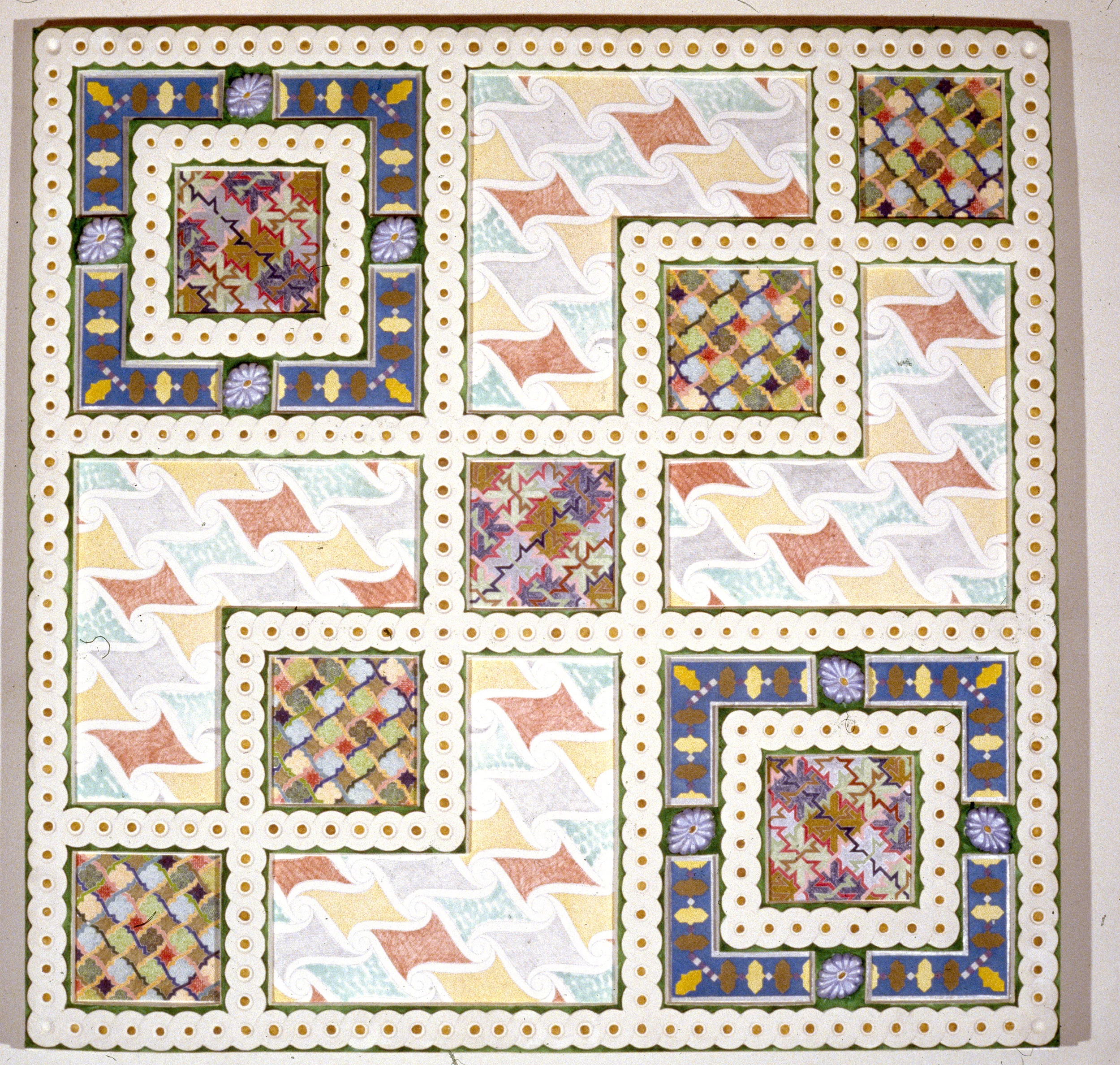 Homage to Robert Adam, State II, 1984, etchings, acrylic/cast paper, eds. 12, 32 x 32”