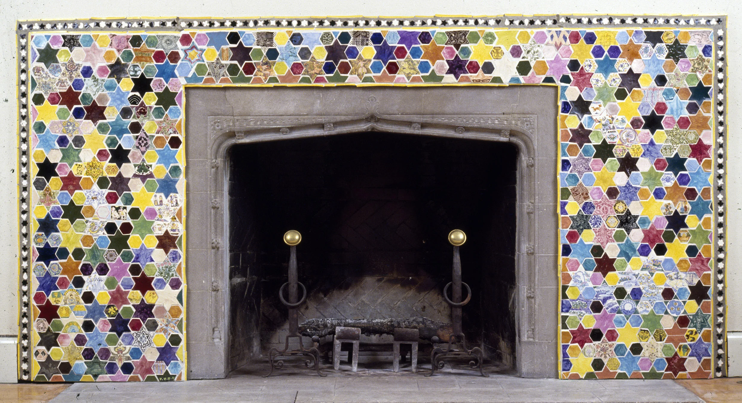 Cincinnati Fireplace, 1980, glazed tiles/board, 60 x 114.5”