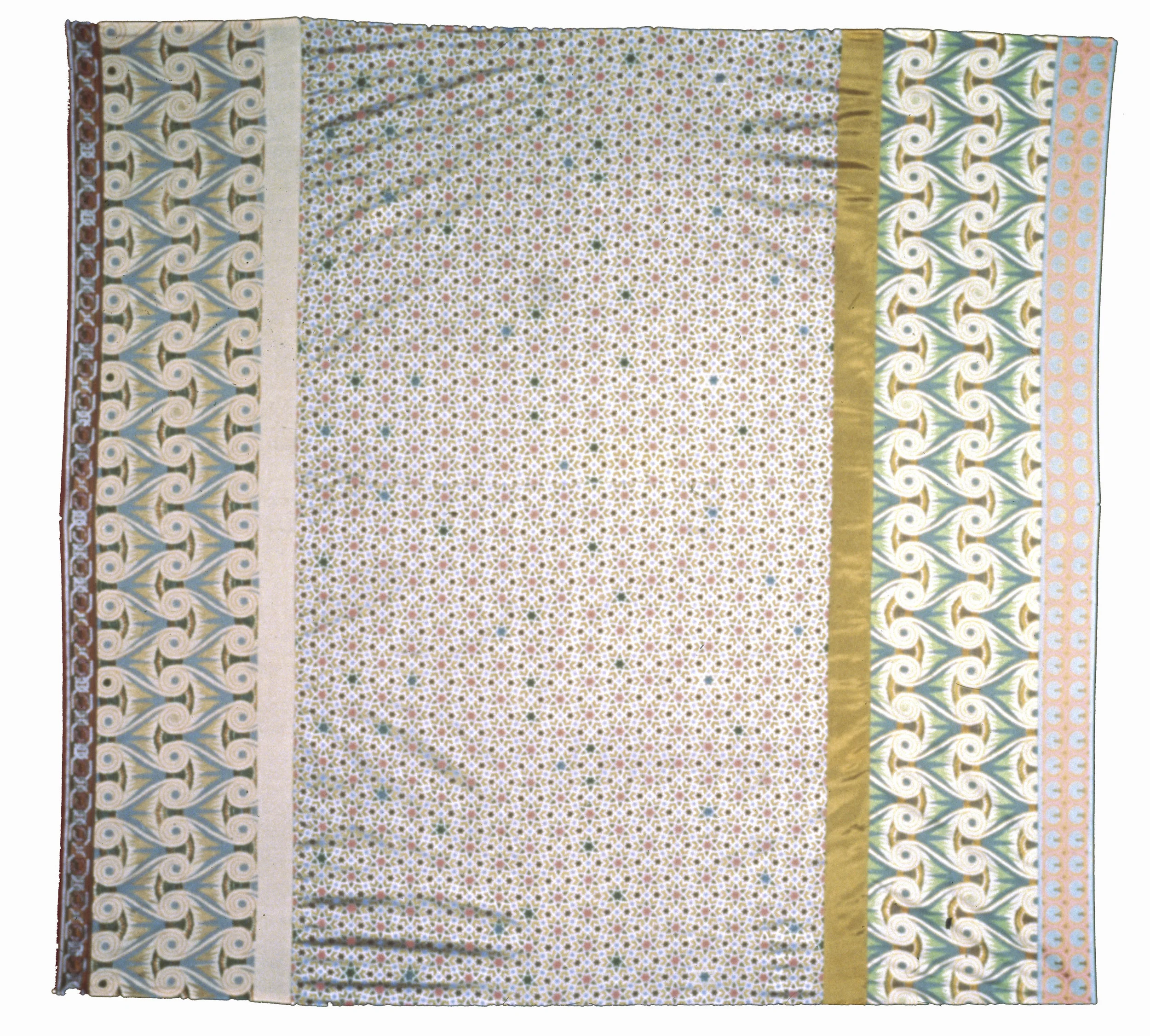 gold silk, 1978, silkscreen/silk, 57 x 60”
