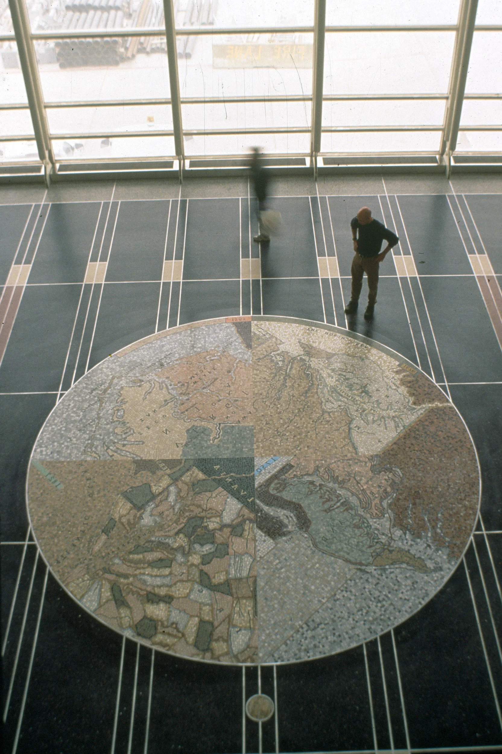   floor, 1997, marble mosaic, 216” diam.  