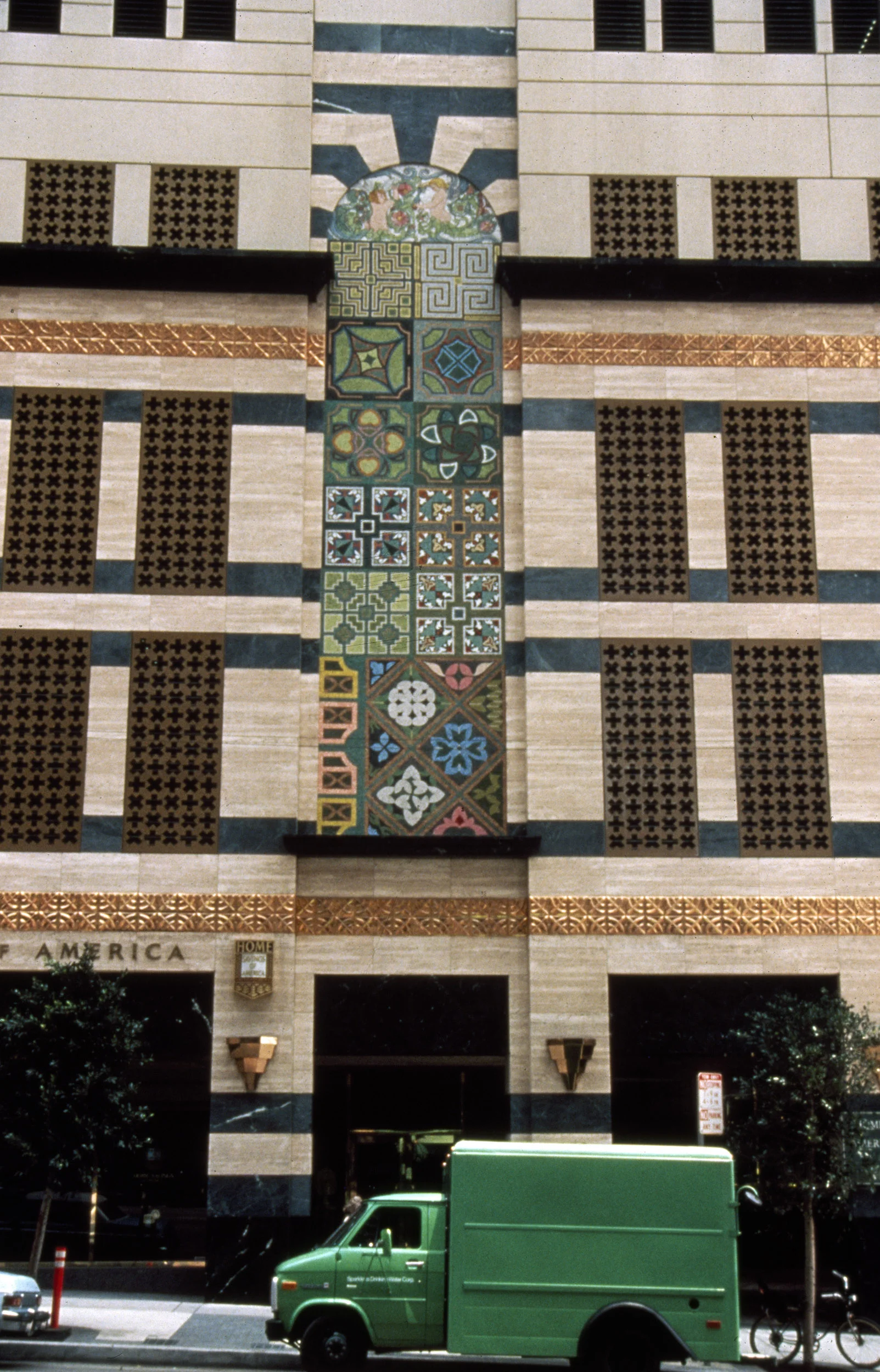THE GARDENS AT VILLANDRY WITH ANGELS FOR LOS ANGELES, 1989, glass mosaic, 480 x 120”