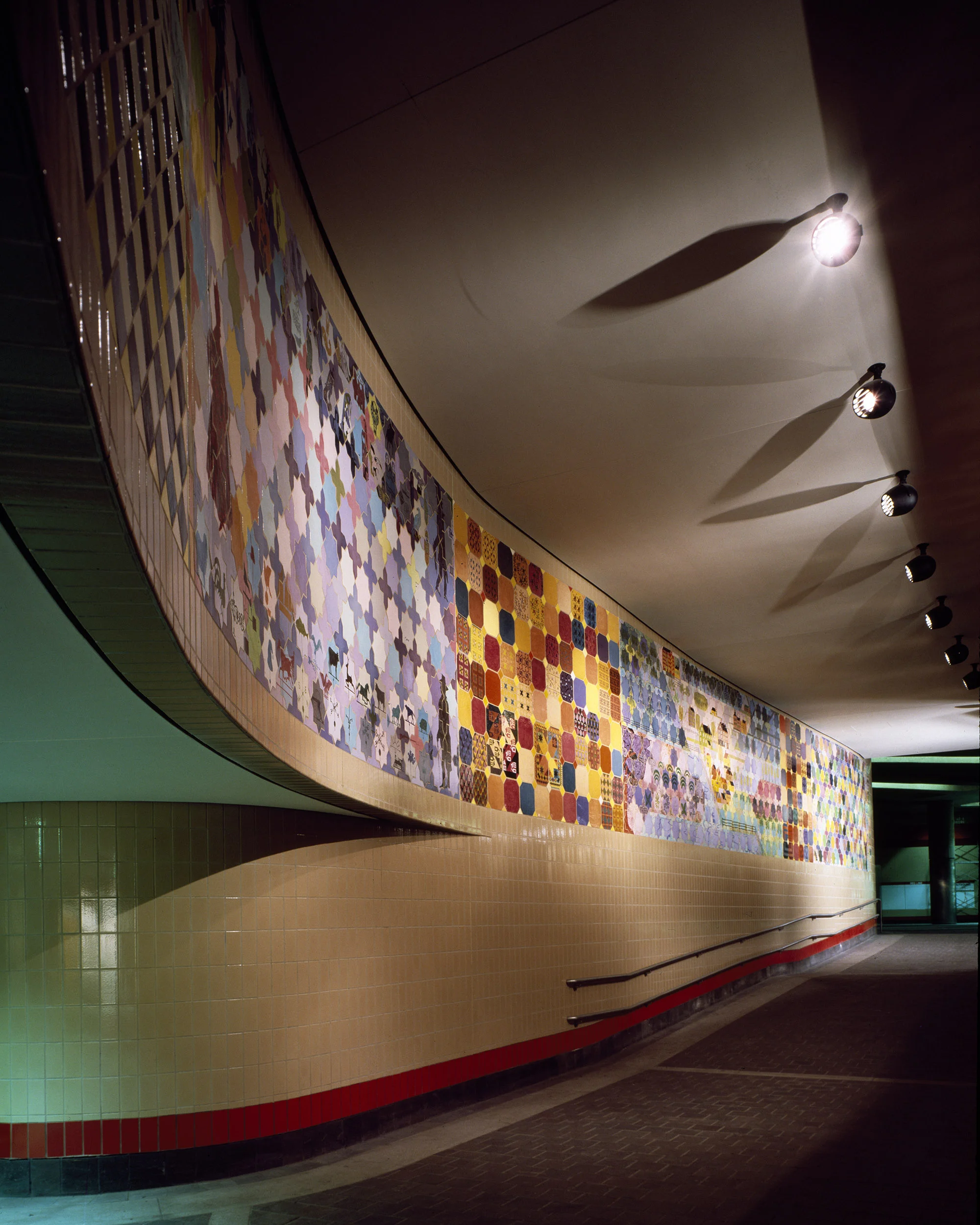 looking up pedestrian ramp