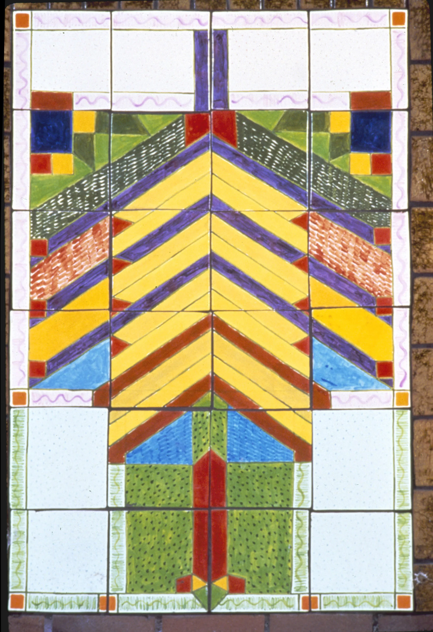det., tiled decorative motifs from Buffalo architecture, lower level
