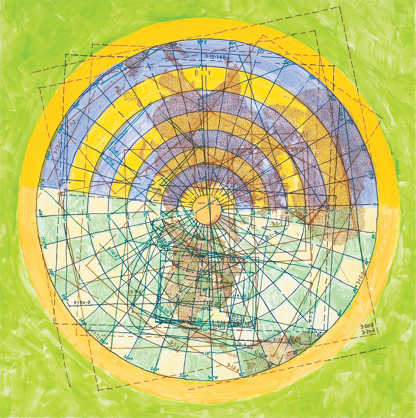 Whether Weather #6, 2007, litho/monoprint, ed. 15, 13 x 13”