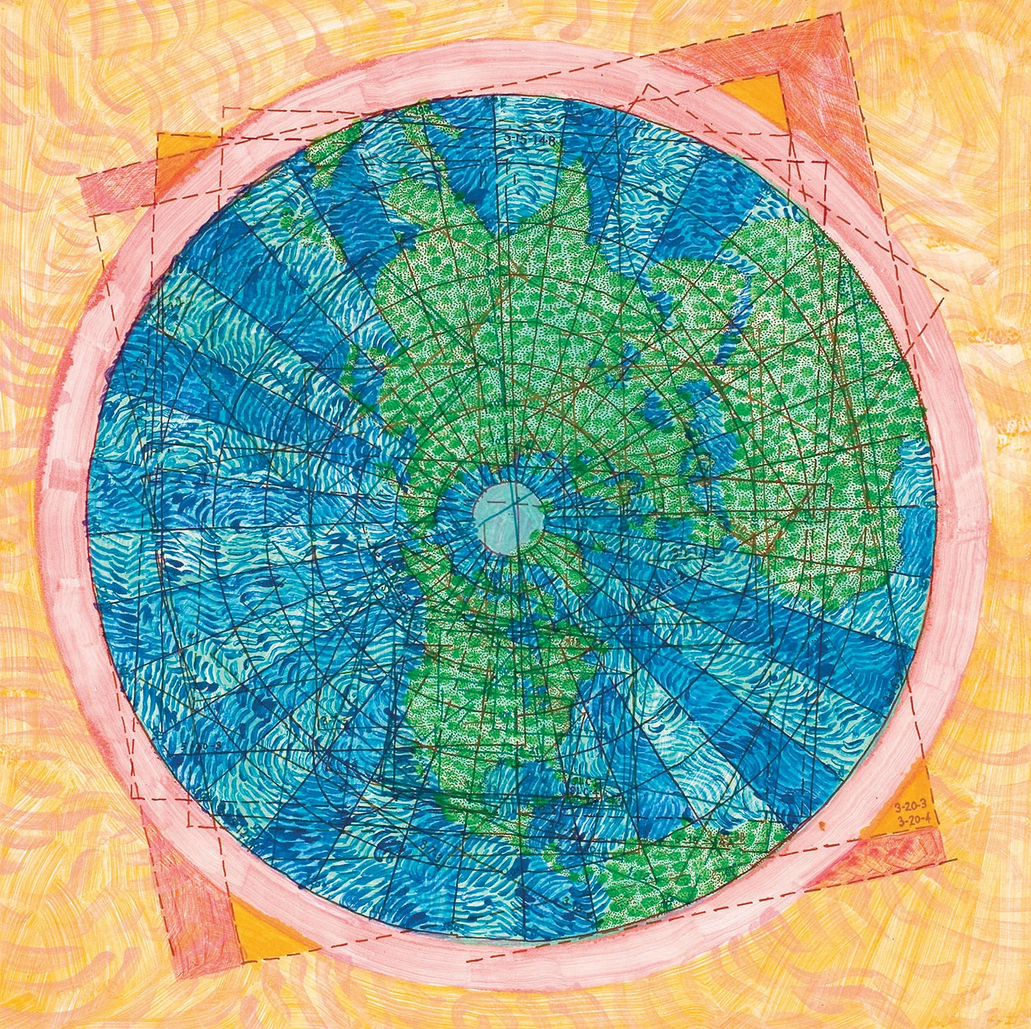 Clockwise: Whether Weather #1, 2007, litho/monoprint, ed. 15, 13 x 13”