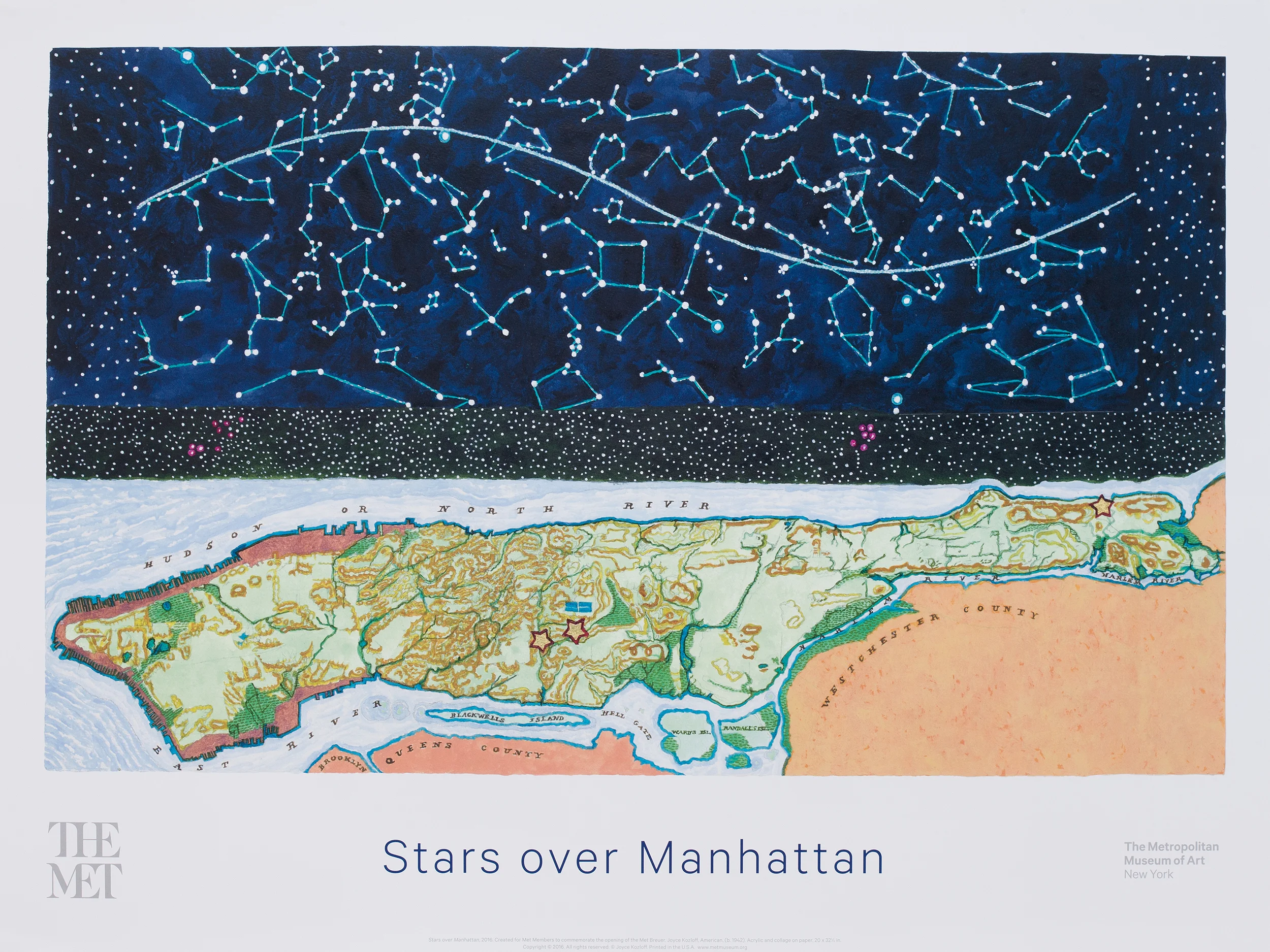 Stars Over Manhattan, 2016, 18 x 24", offset print