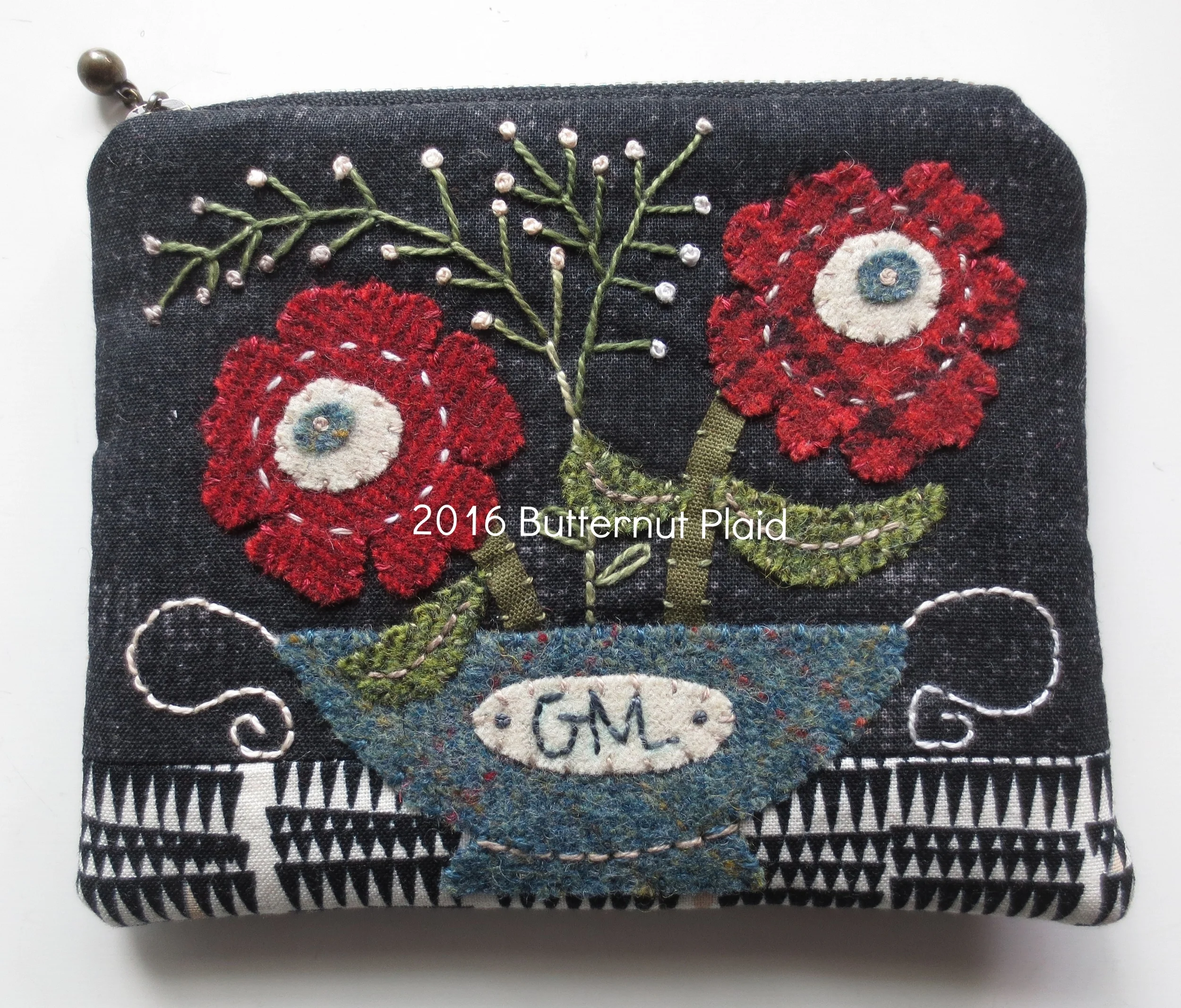 Marsha's Choice Wool Appliqued Pouch - Front Cover