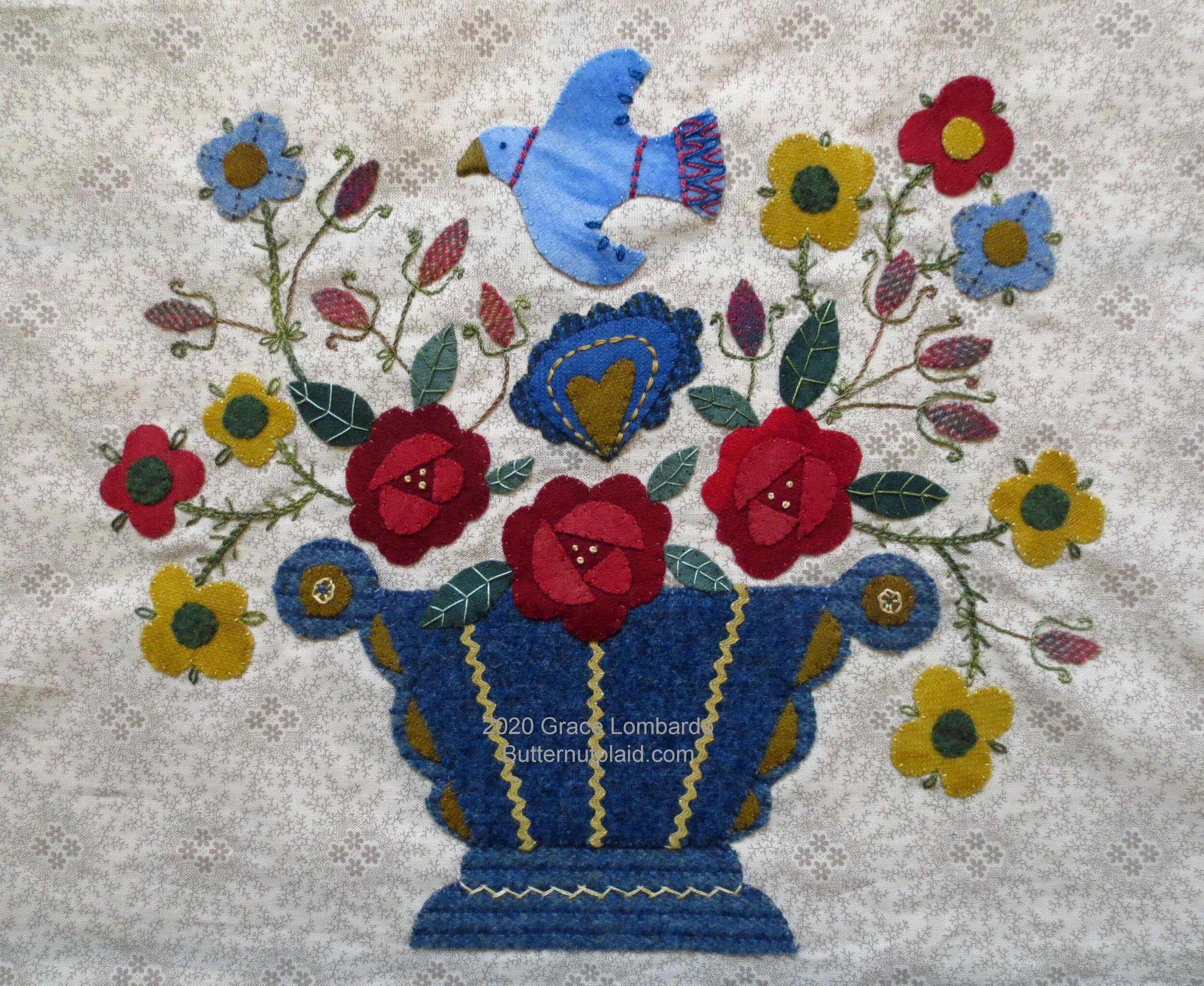 Baltimore Album Inspired wool applique