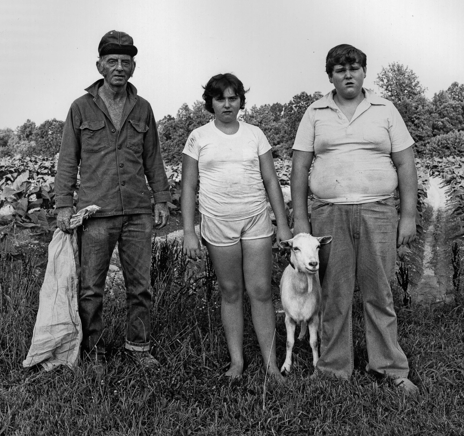  Duck, Dale, Teresa and goat, Rougemont, NC 1980 
