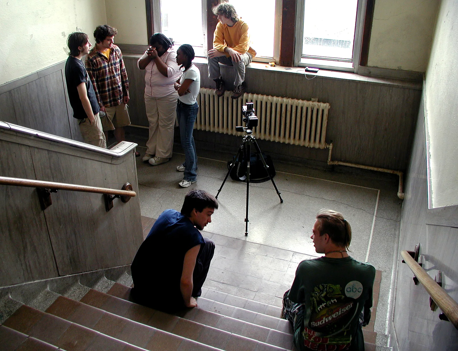  Waiting for shoot stairwell shoot to begin 