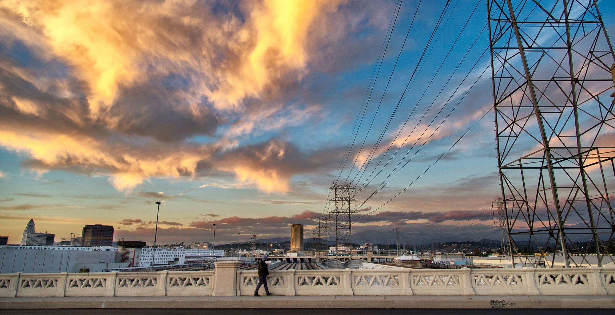 Matthew Fahey walks the 6th Street Bridge in The Lost Boy.