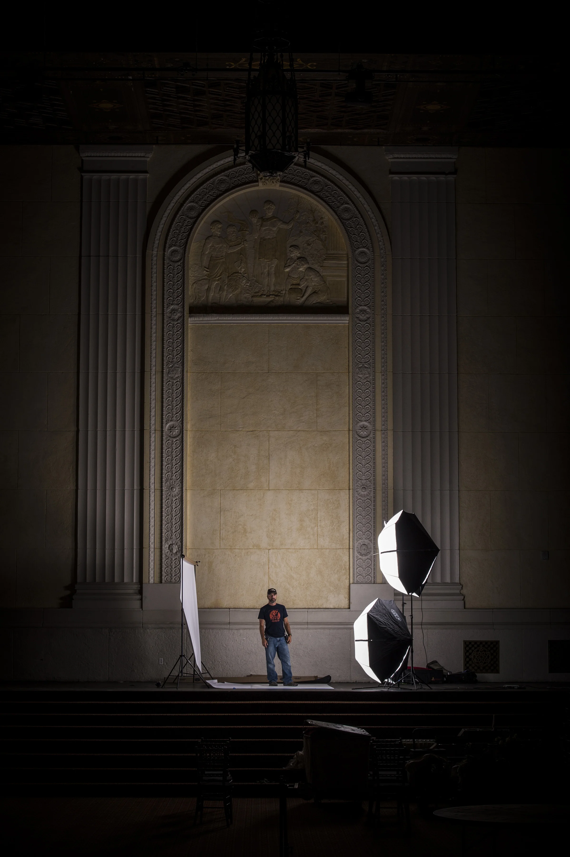 Gallery set up for Literally Right Before Aaron