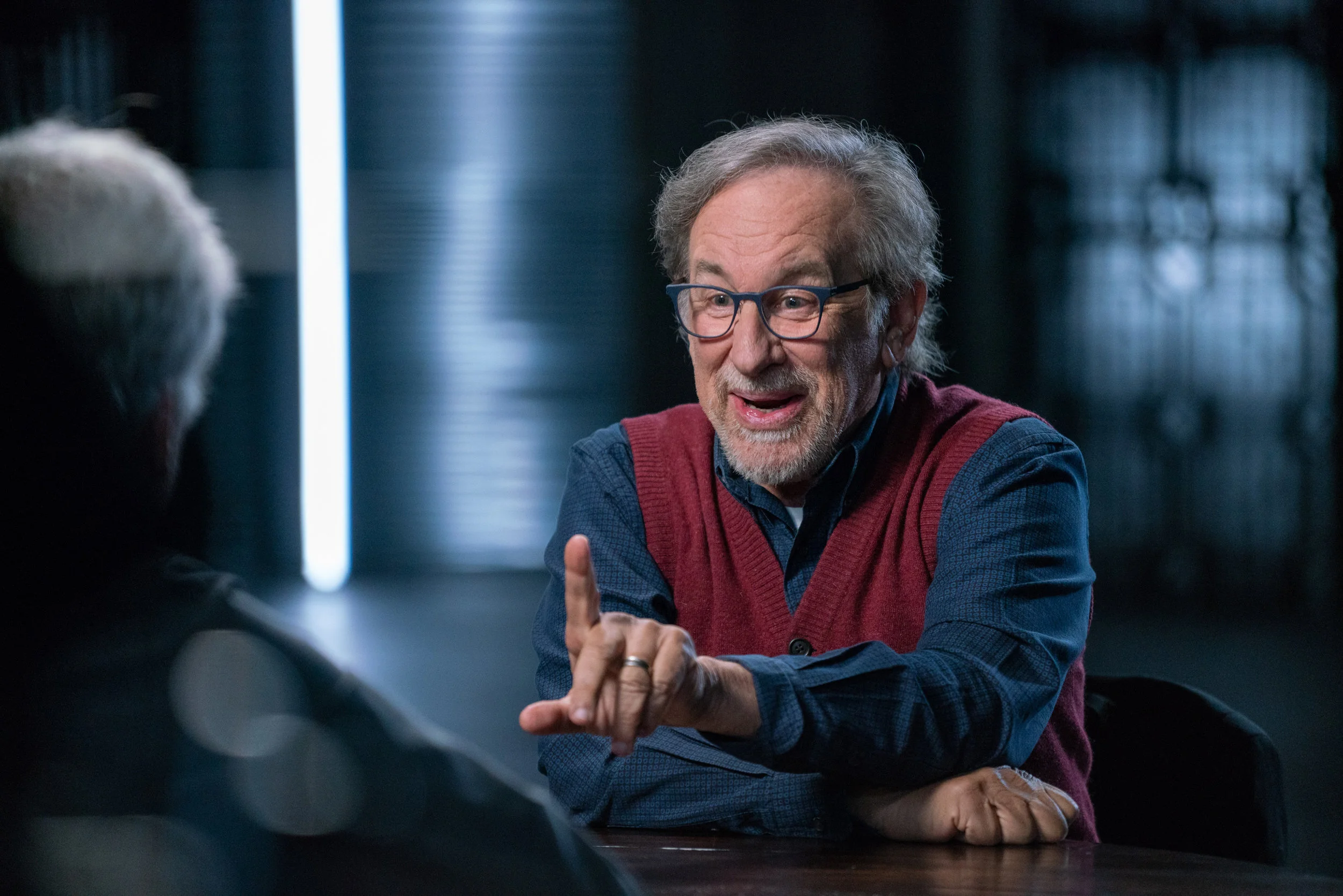 Steven Spielberg with James Cameron for James Cameron's Story of Science Fiction