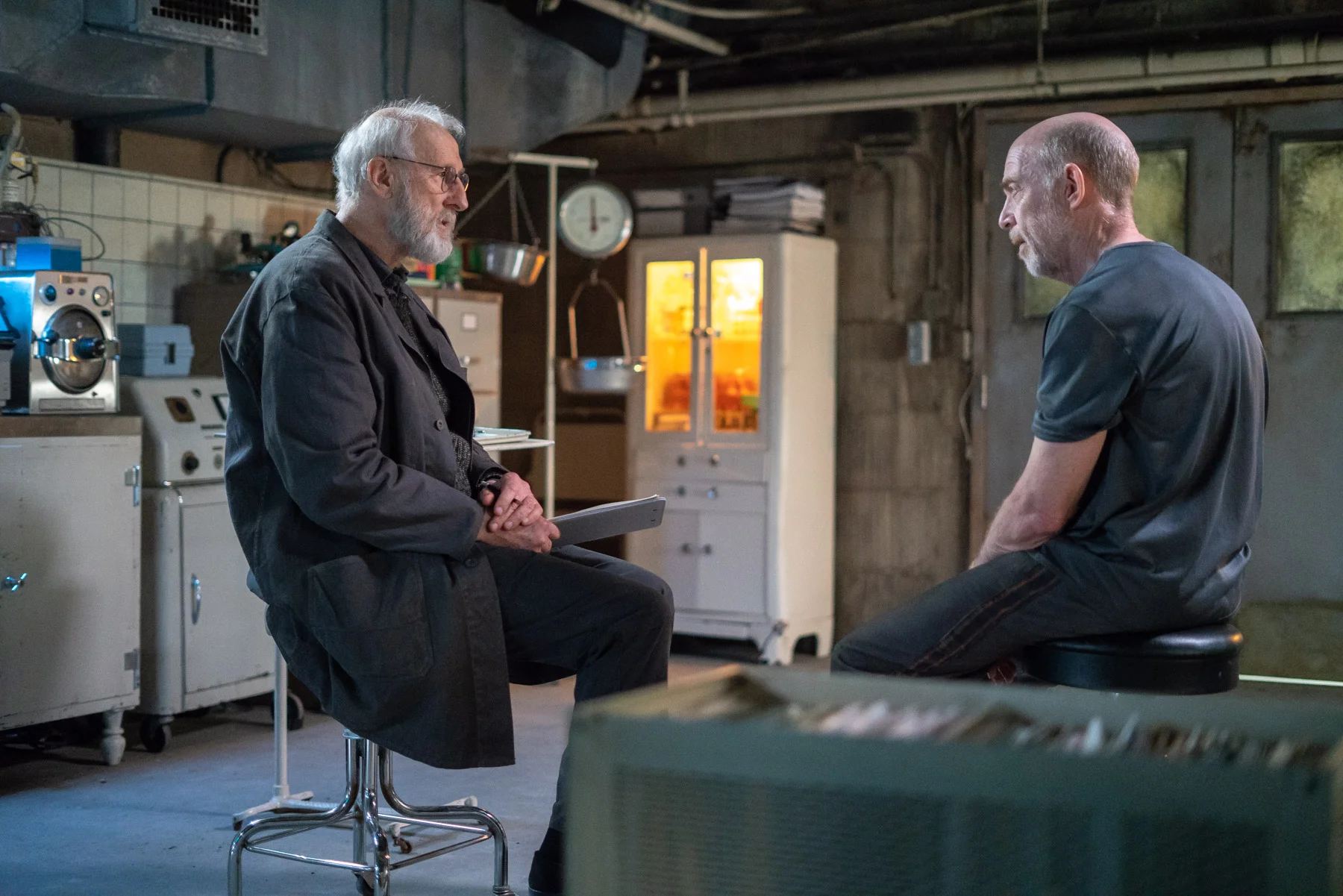 J.K. Simmons and James Cromwell in Counterpart, Season 2.