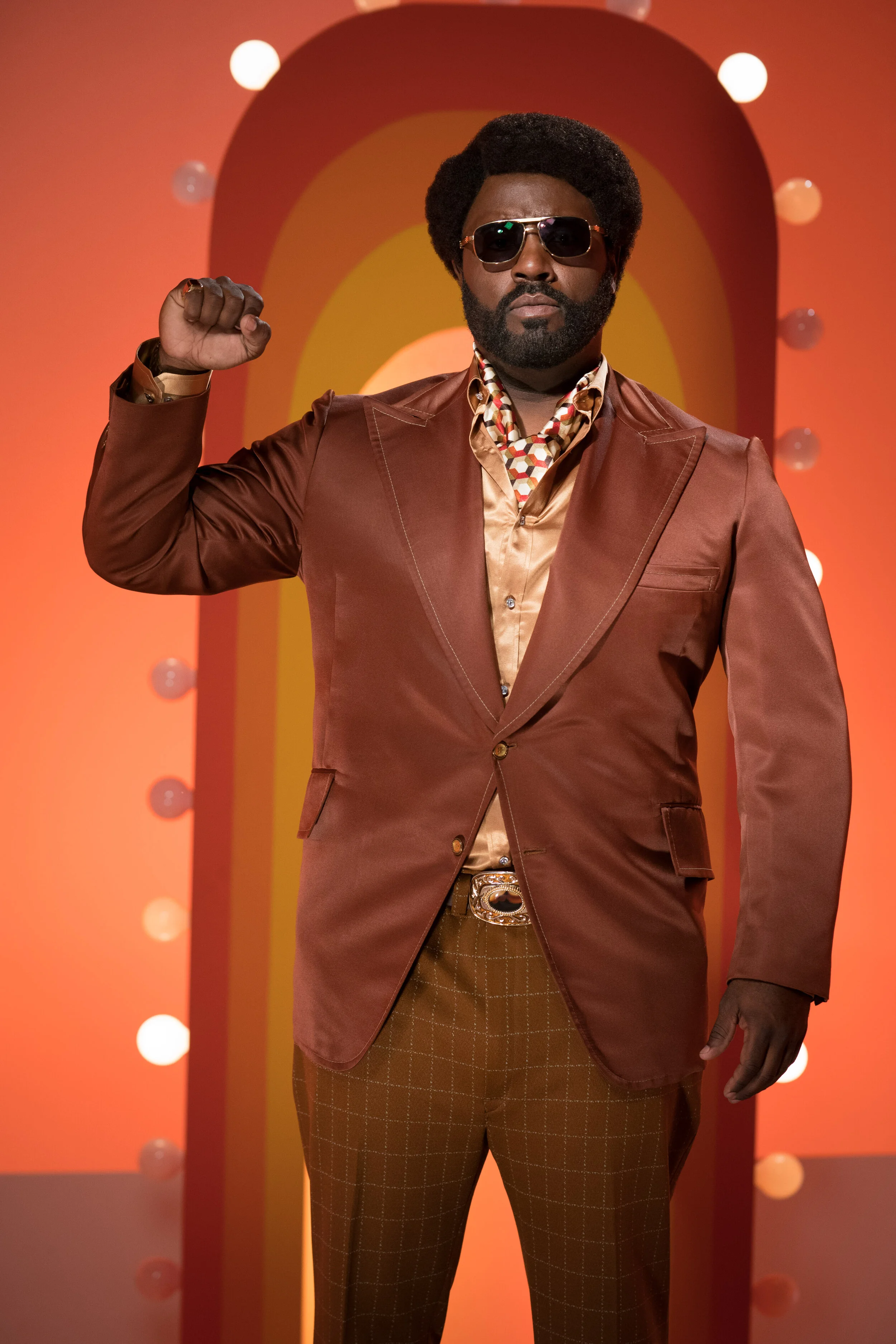 Bashir Salahuddin on the set of Sherman's Showcase