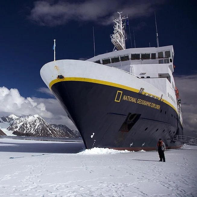 The Flagship of the National Geographic fleet is due to visit the harbour on 9th May. The vessel which accommodates 148 guests in 81 luxury cabins is fully equipped for remote exploration. This even includes a remote submersible vehicle for underwater exploration - wonder what they'll see at the bottom of the Fowey Estuary? "National Geographic Explorer in fast ice, Antarctica" by Jason Auch - originally posted to Flickr as IMG_0226. Licensed under CC BY 2.0 via Wikimedia Commons - http://commons.wikimedia.org/wiki/File:National_Geographic_ Explorer_in_fast_ice,_Antarctica.jpg#/media/File:National_Geographic_Explorer_in_fast_ice,_Antarctica.jpg