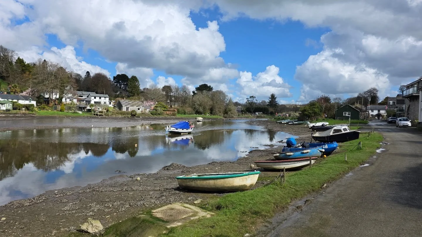 Lovely trip up to Lerryn, well worth visiting during a stay in Fowey to discover the 'Tivoli' ruins in the woods which are looking very Spring like at the moment.

Great lunch too at The Ship Inn!