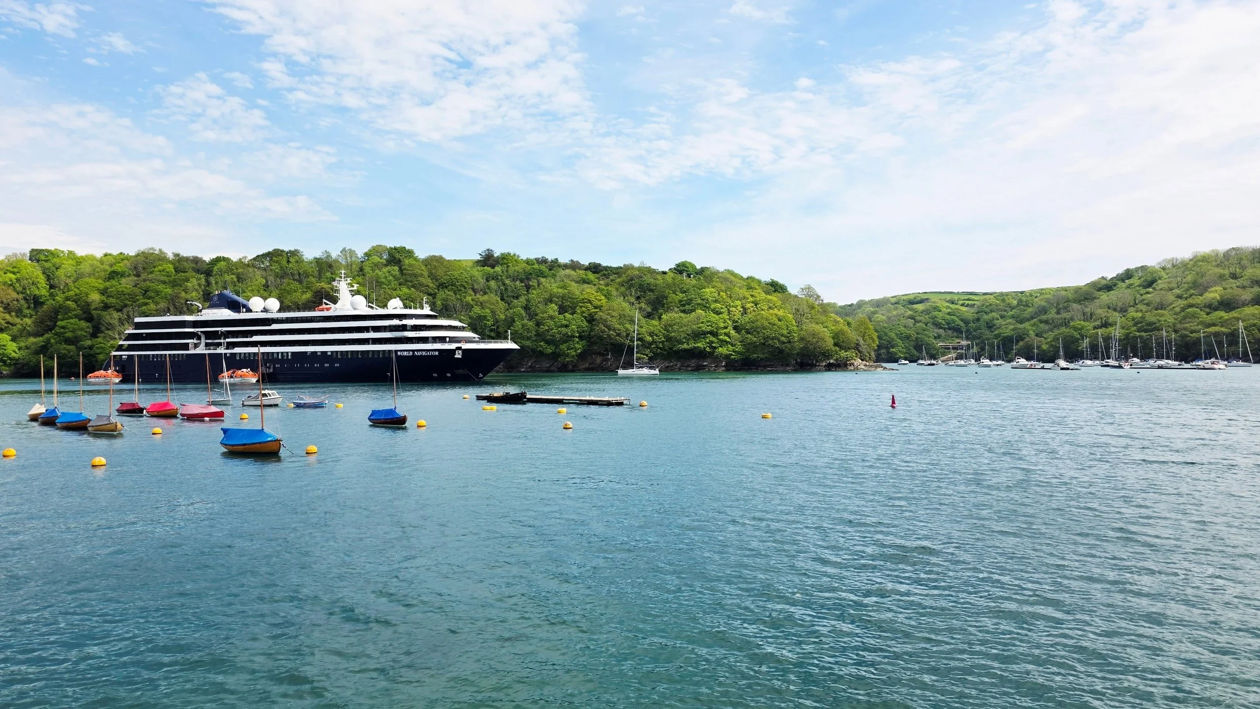 Third cruise ship in Fowey in as many days yesterday.

The rejuvenated Whitehouse pool looking forward to more sunny days ☀️⛵️

Now with the added advantage of @redrocketfowey
being on hand for delicious food and drinks!

#lanticfowey
#foweyharbour
#