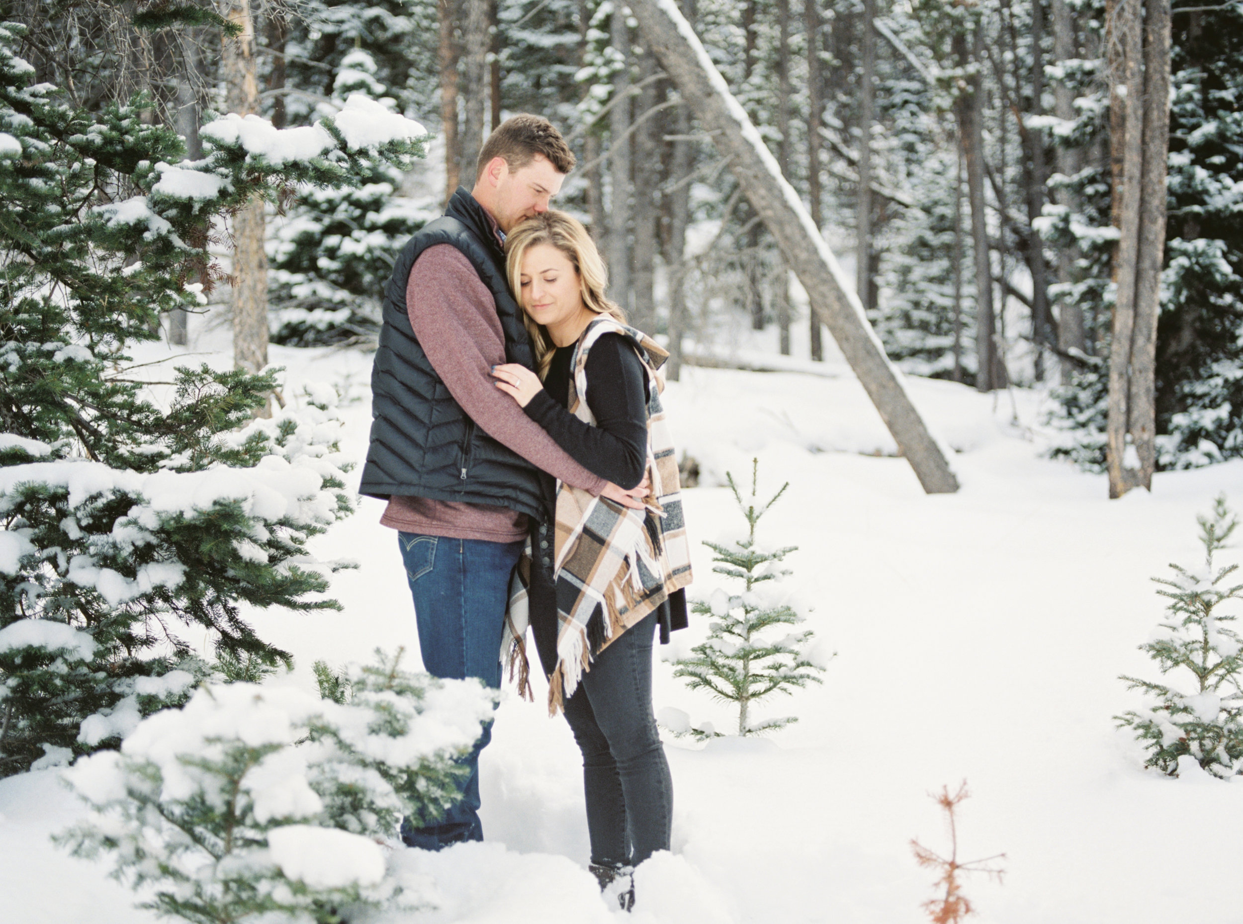 Colorado Winter Engagement Session - Fine Art Film Photographer Tara Bielecki Photography