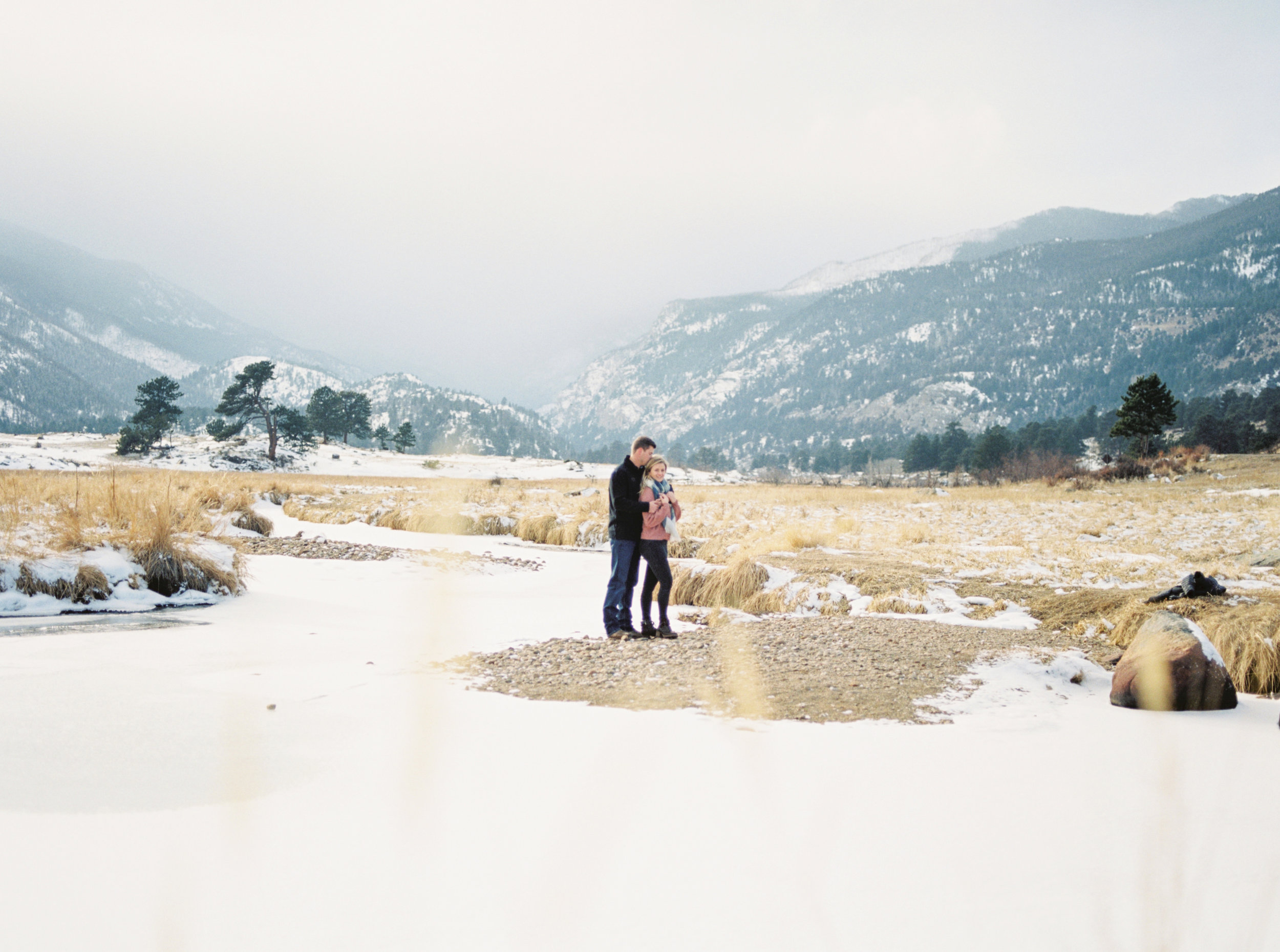 Colorado Winter Engagement Session - Fine Art Film Photographer Tara Bielecki Photography