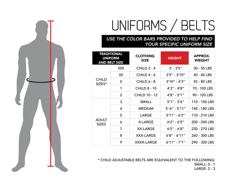 Gi Belt Size Chart