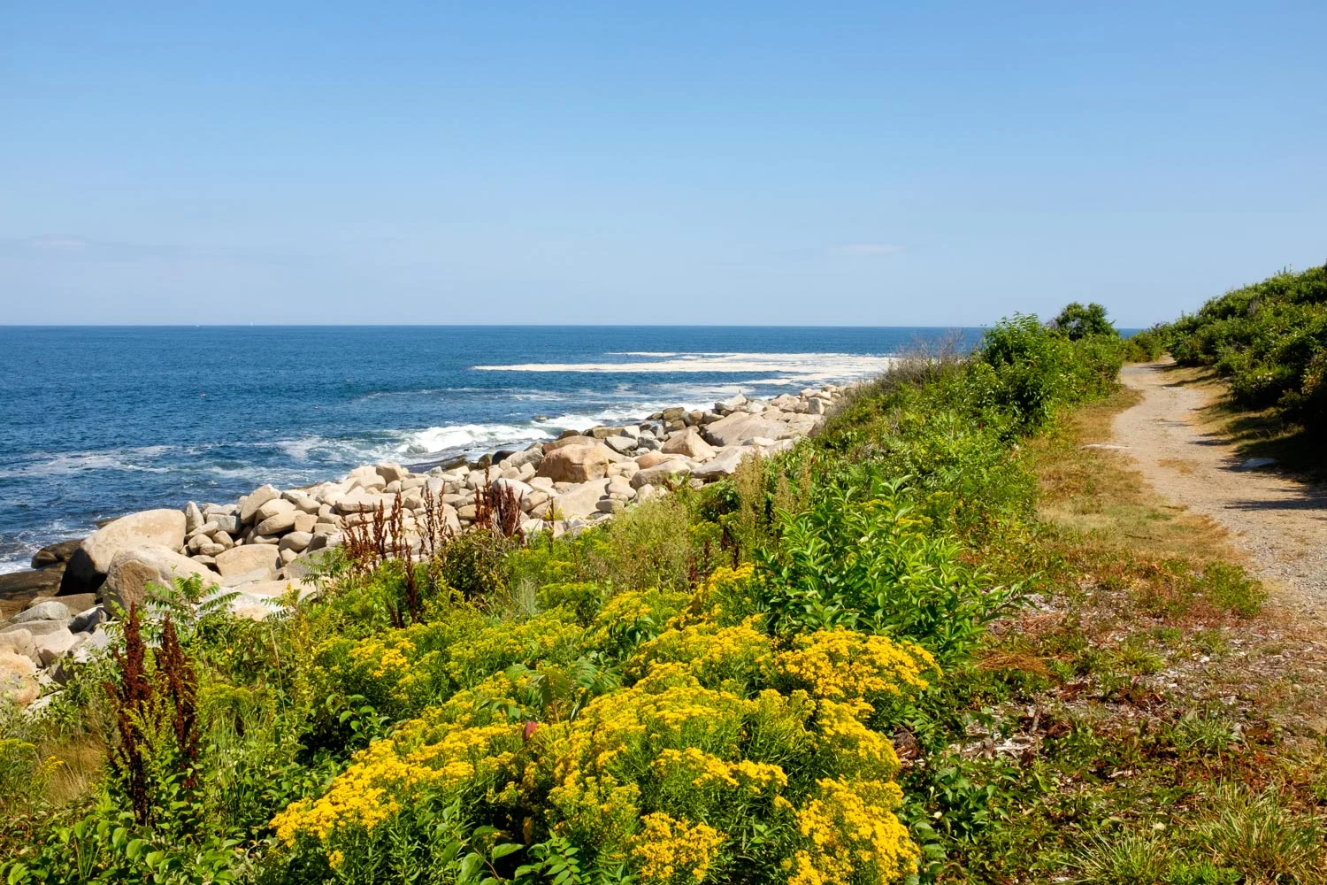 The Atlantic Path from Rockport to Halibut Point State Park, Massachusetts.