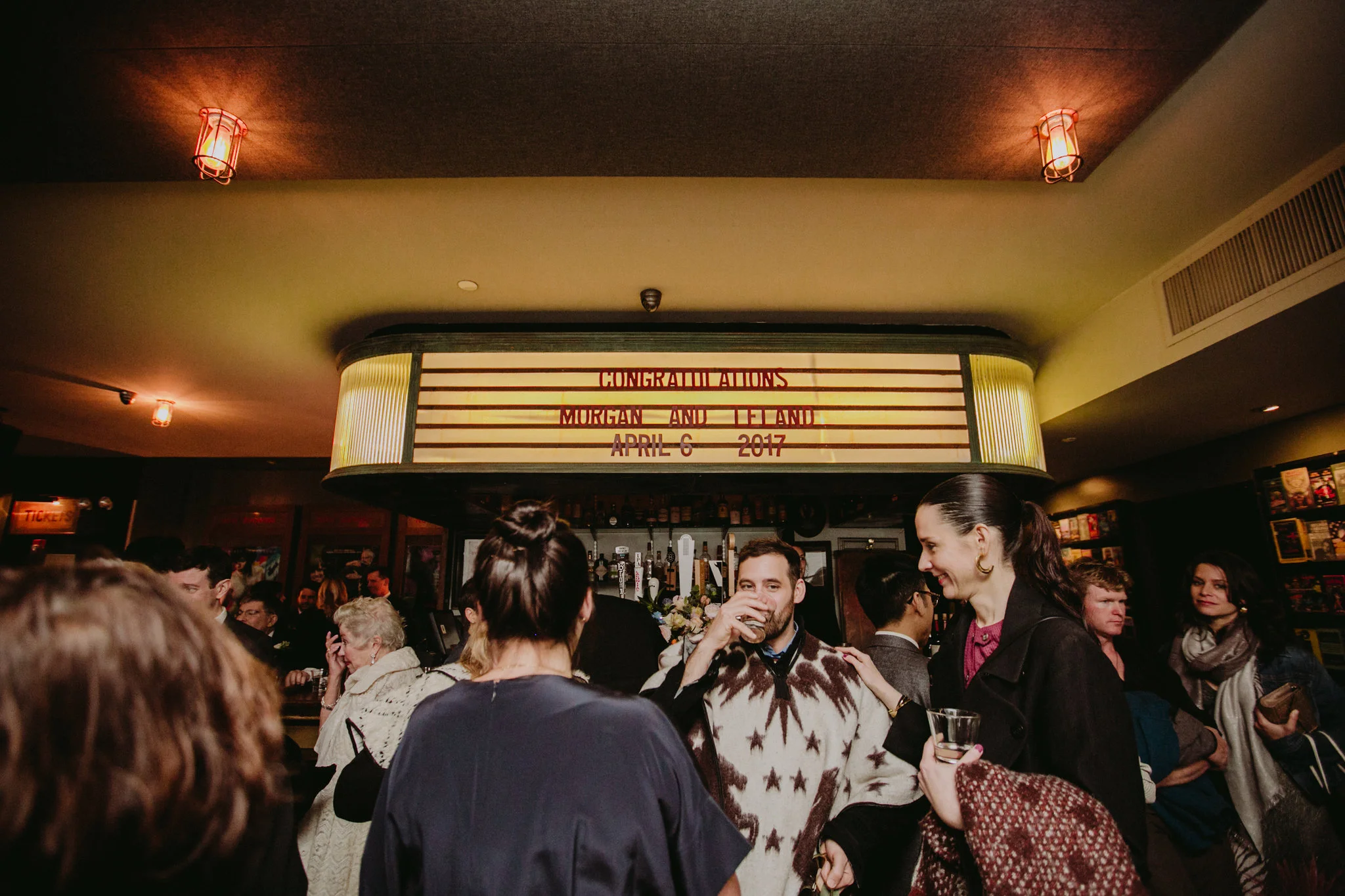 Nitehawk Cinema Wedding Brooklyn Chellise Michael